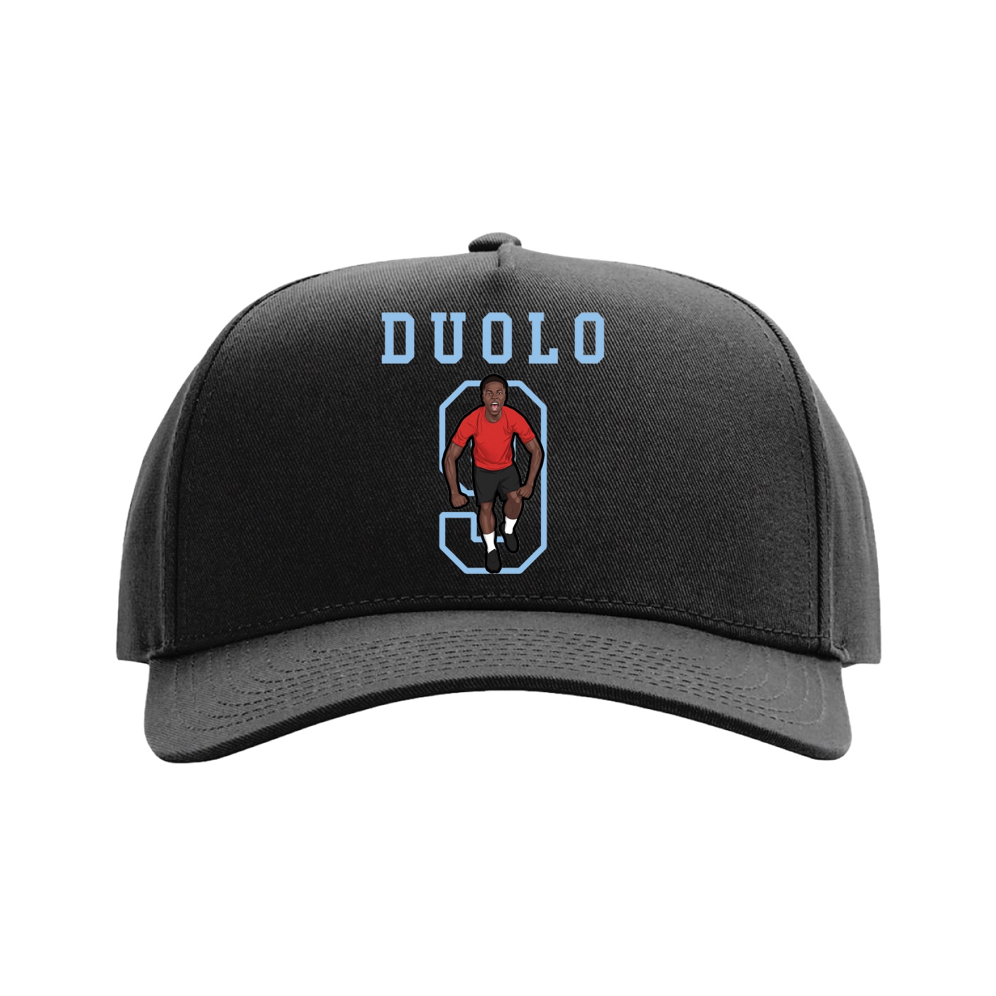 Full Fabric Five-Panel Champ Cap — Shirsey in Black