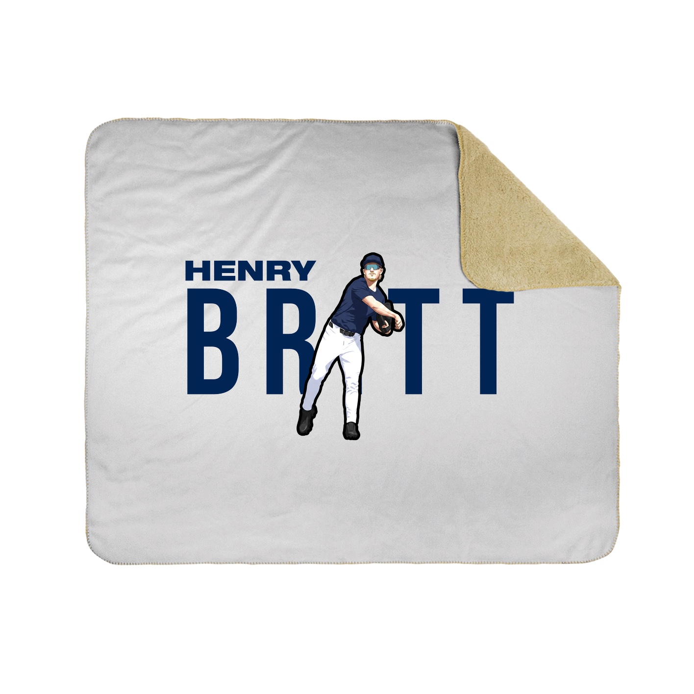 Throw Blanket — Player Name in White