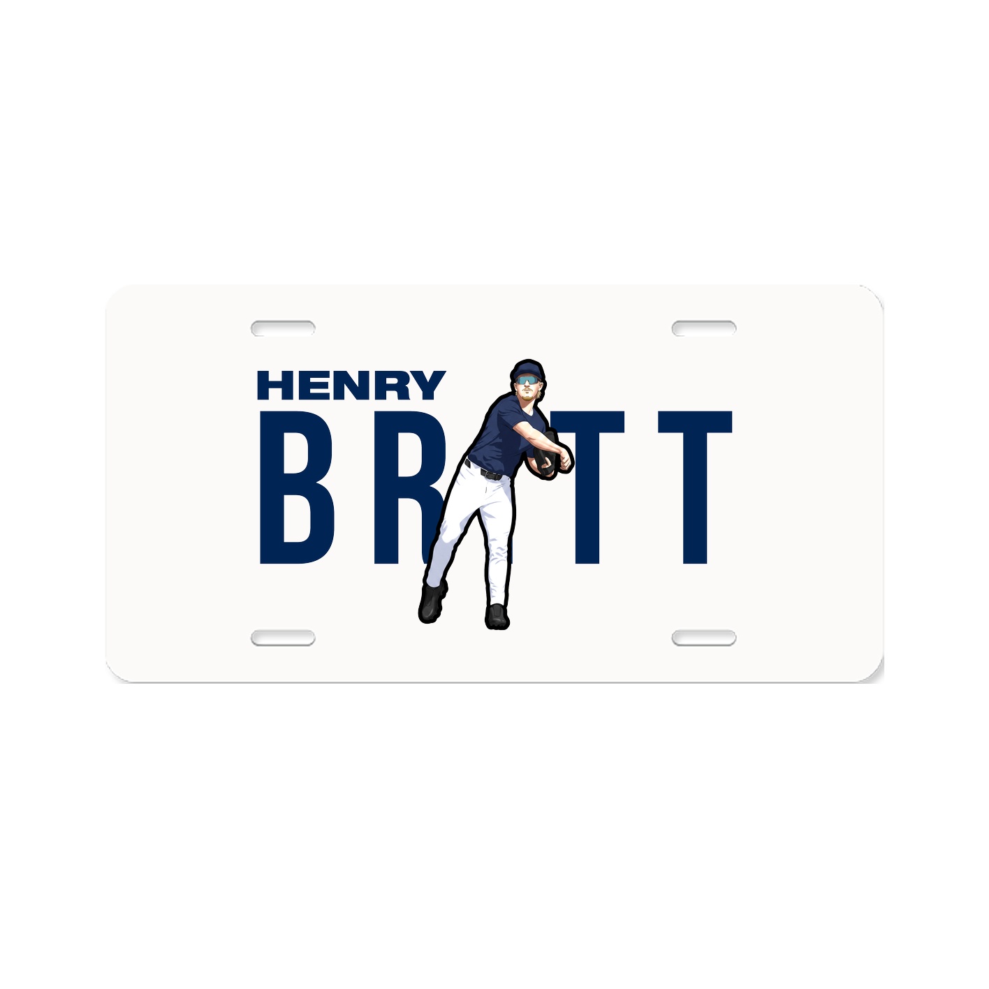 License Plate — Player Name in Classic