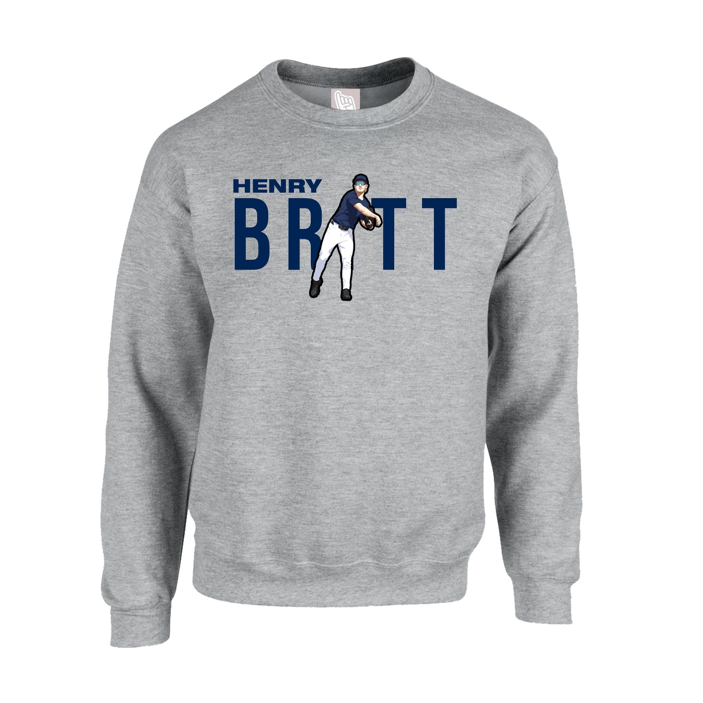 Fleece Crew — Player Name in Grey