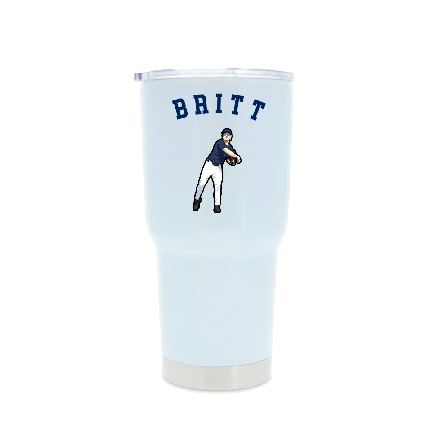 30oz Stainless Steel Tumbler — Shirsey Arch in White