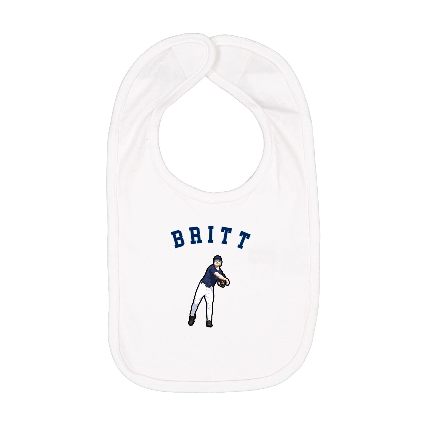 Infant Bib — Shirsey Arch in White