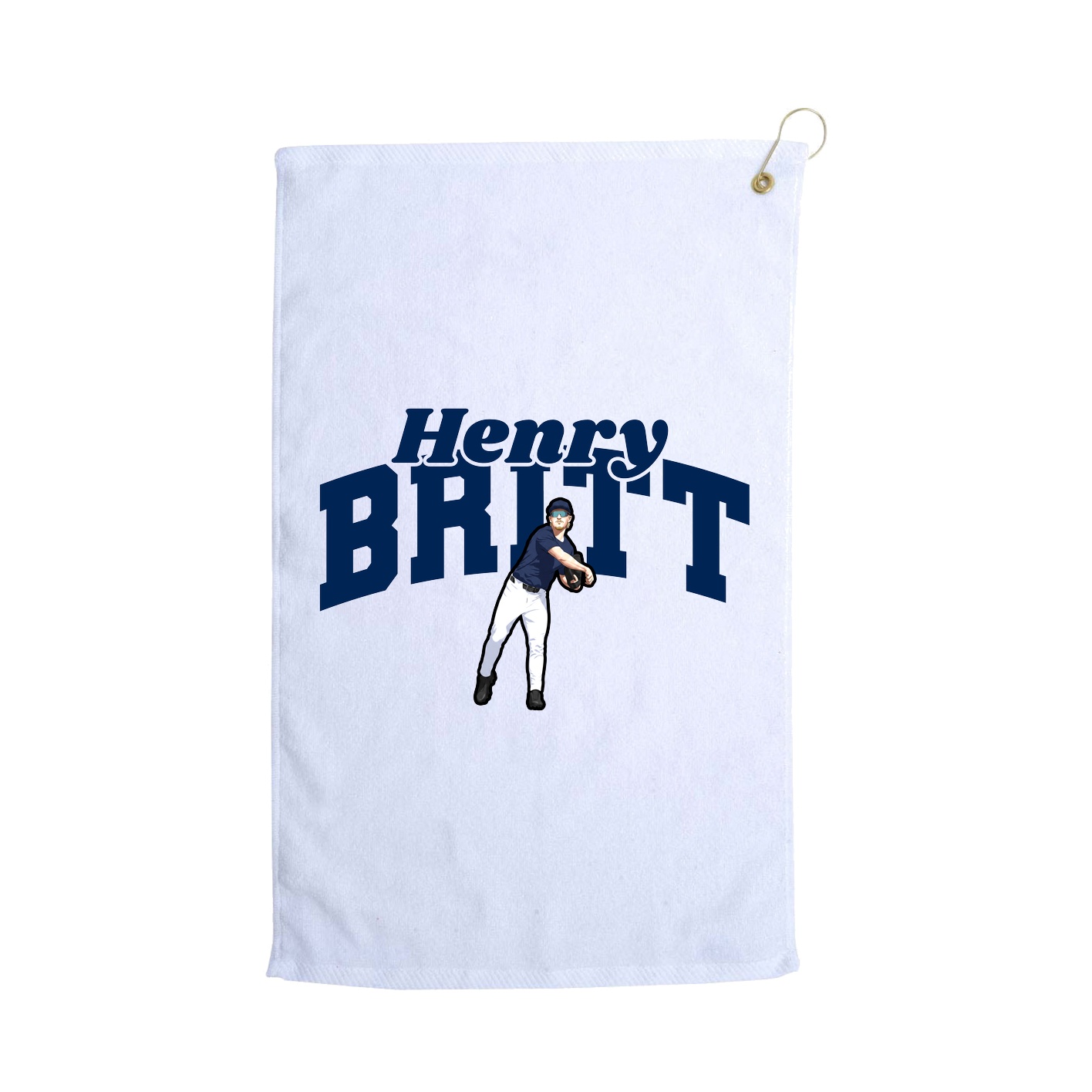 Golf Towel — Signature Arch in White