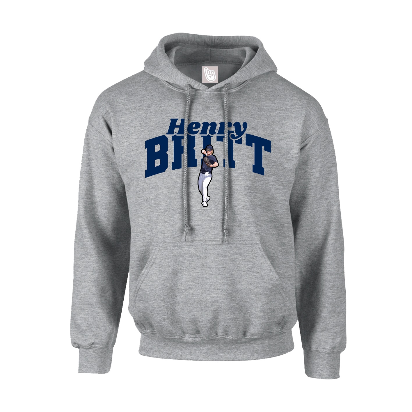 Youth Hoodie — Signature Arch in Grey
