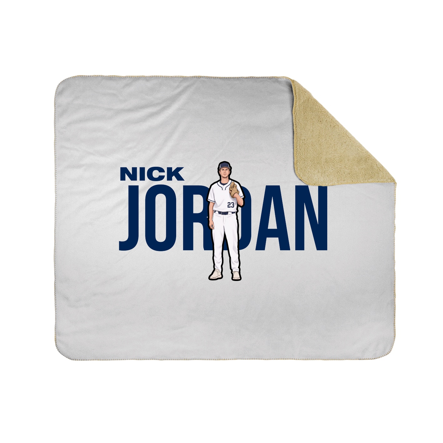 Throw Blanket — Player Name in White