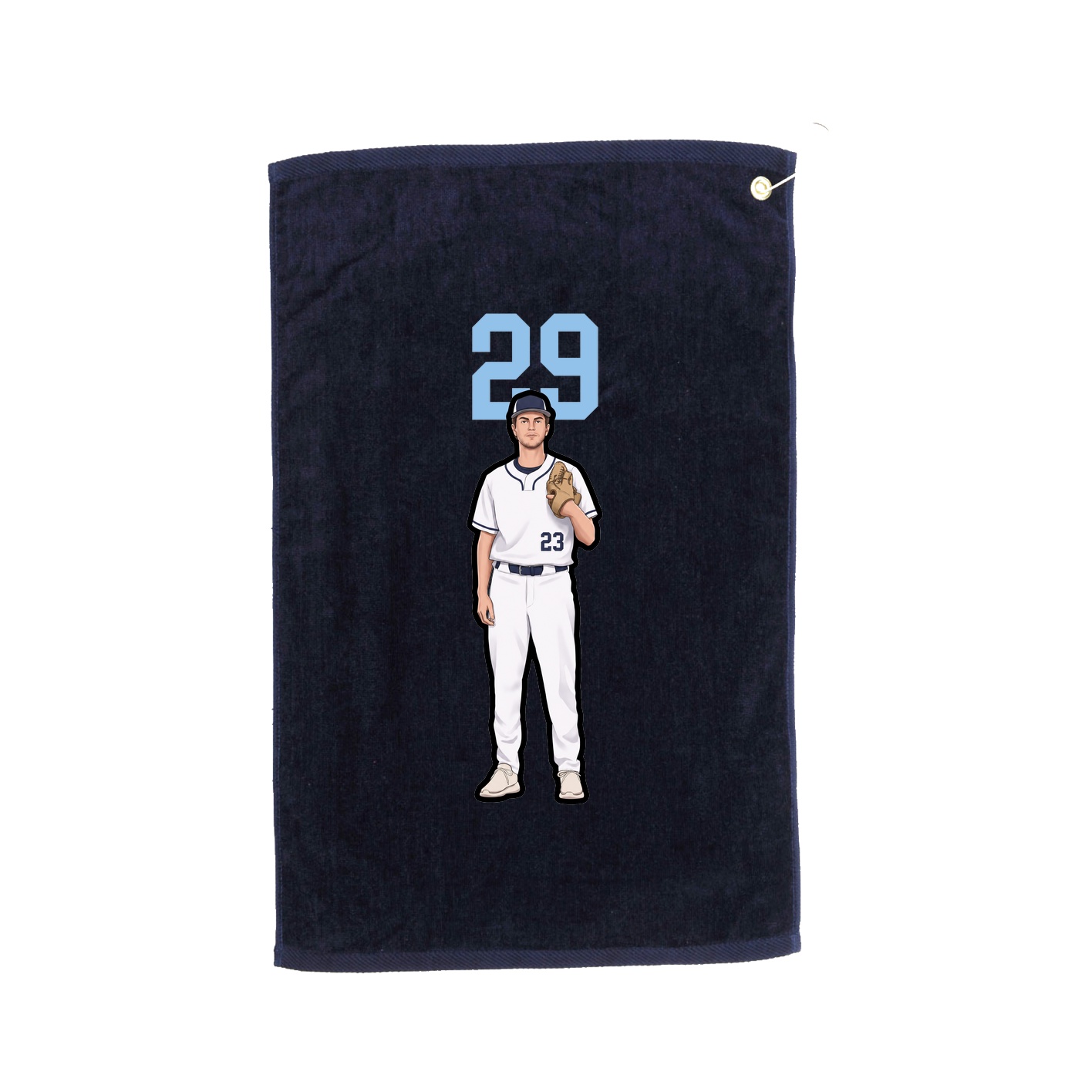 Golf Towel — Number Top in Navy