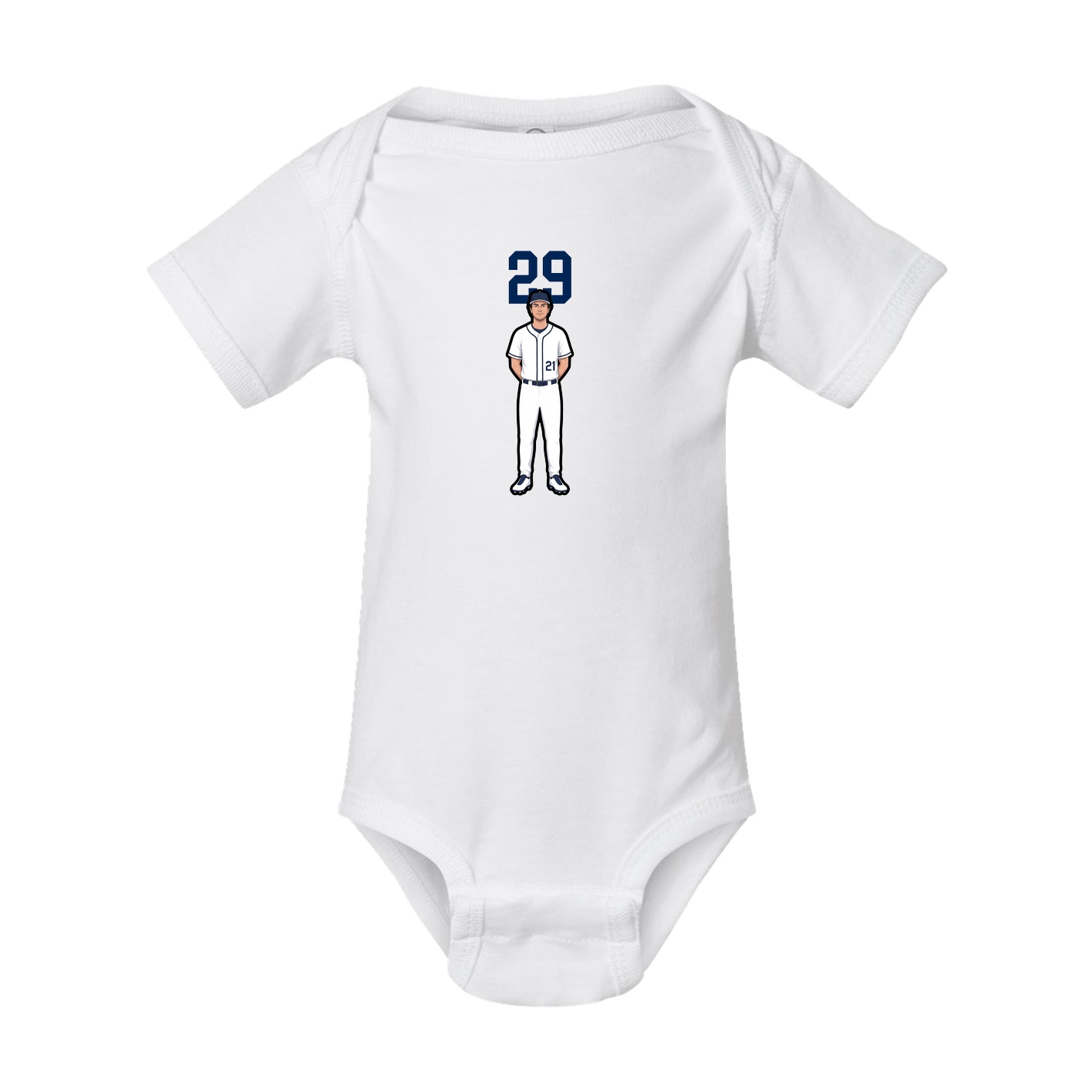 Baby Onesie — Number Top in White