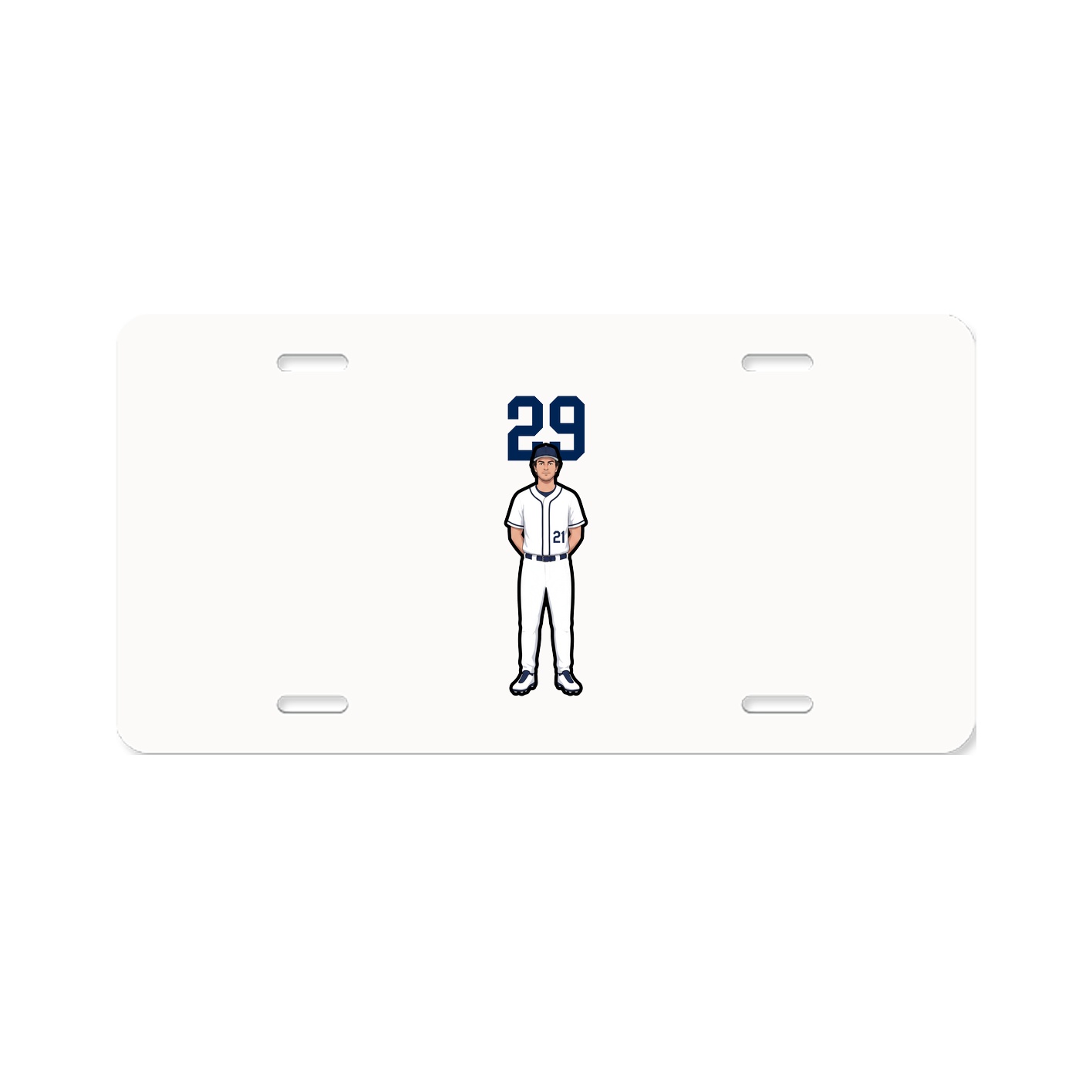 License Plate — Number Top in Classic
