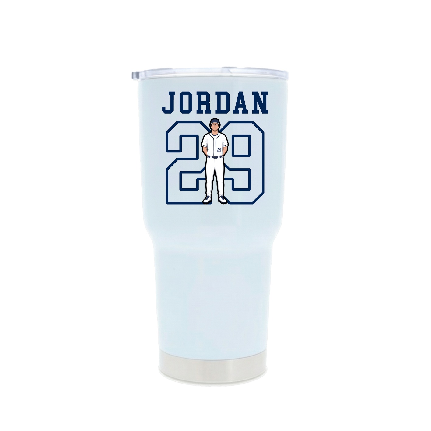30oz Stainless Steel Tumbler — Shirsey in White