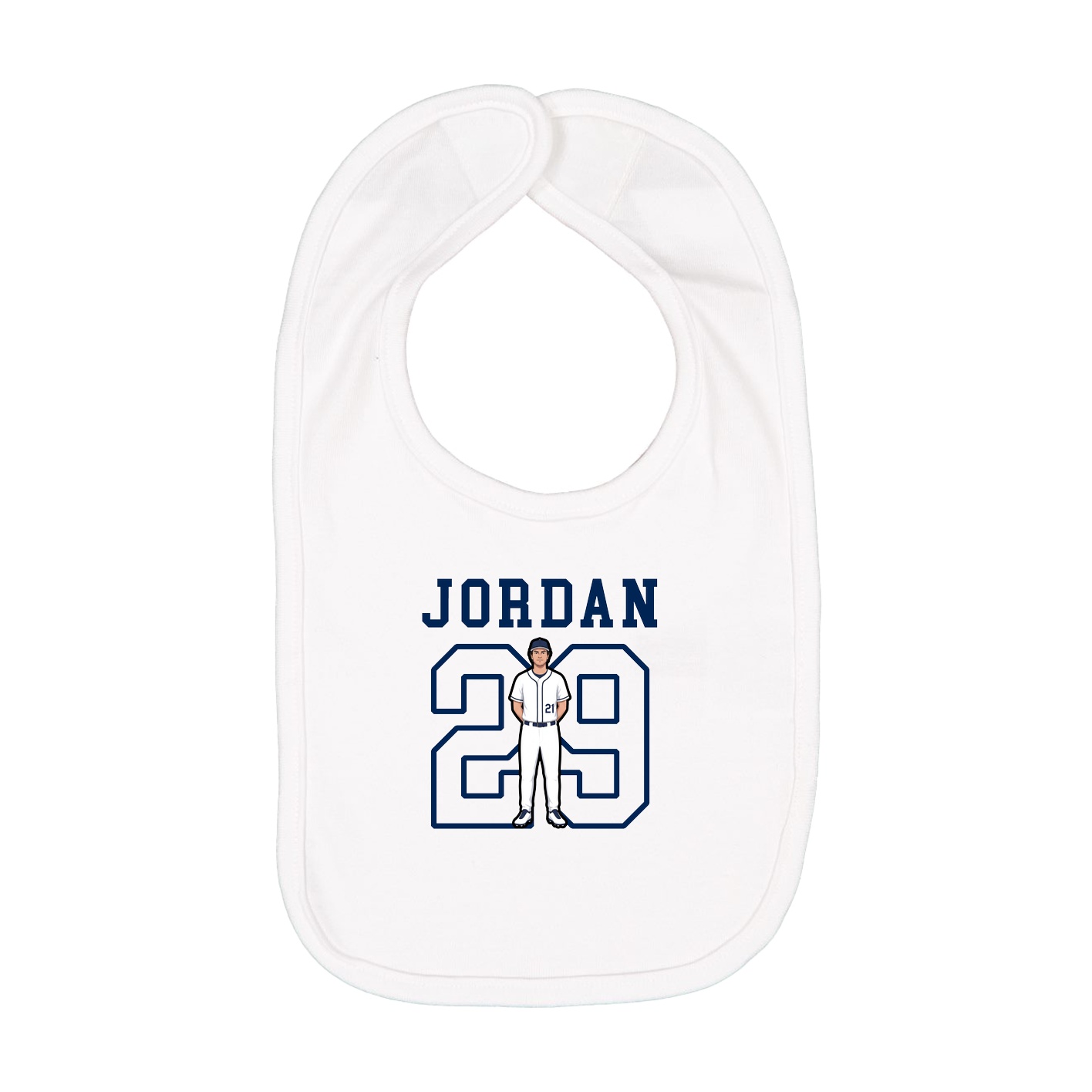 Infant Bib — Shirsey in White
