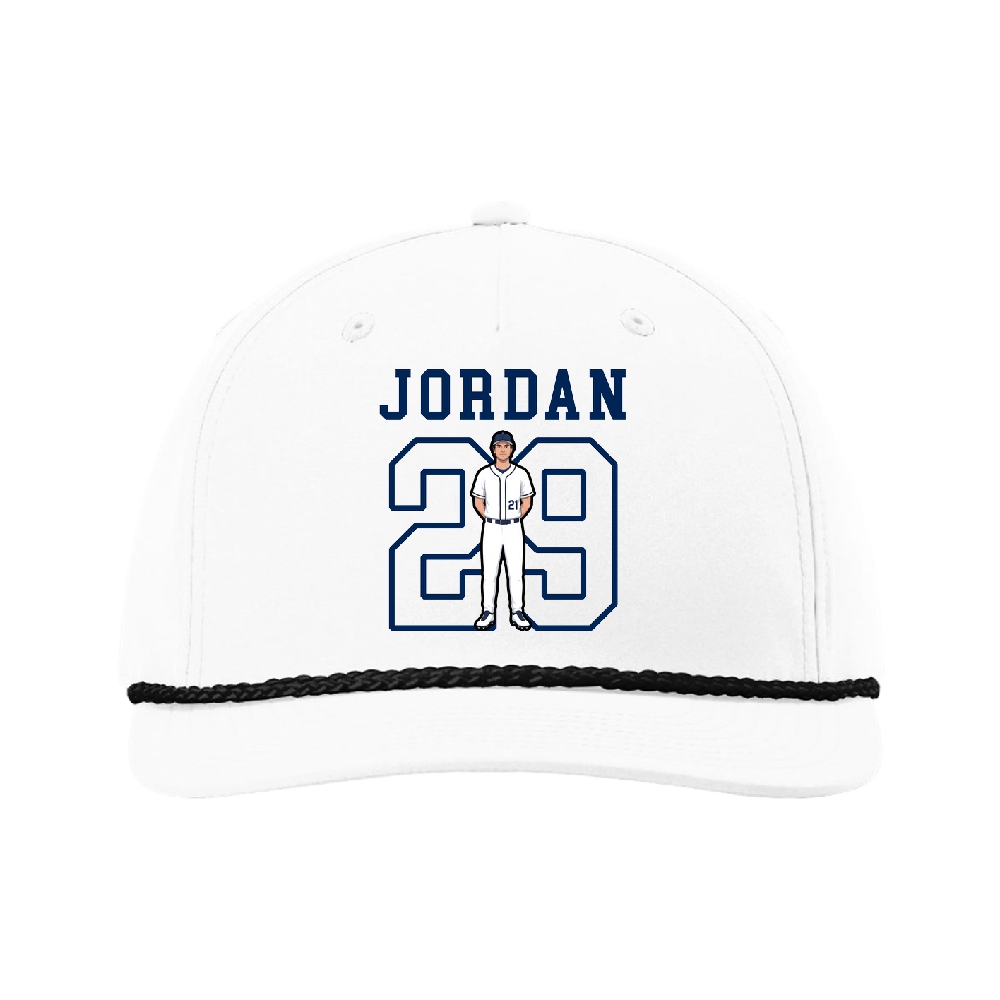 Five-Panel Classic Rope Cap — Shirsey in White