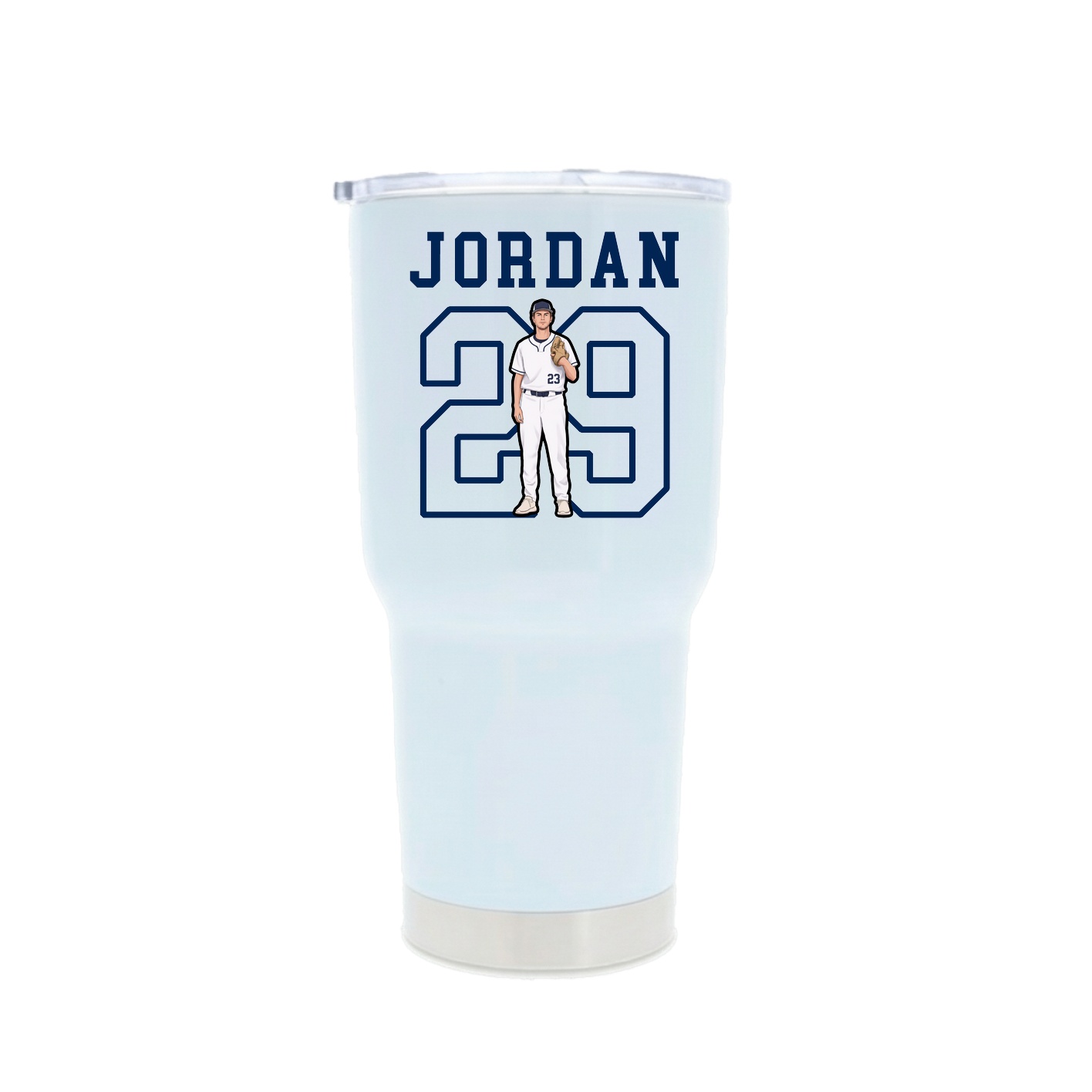 30oz Stainless Steel Tumbler — Shirsey in White