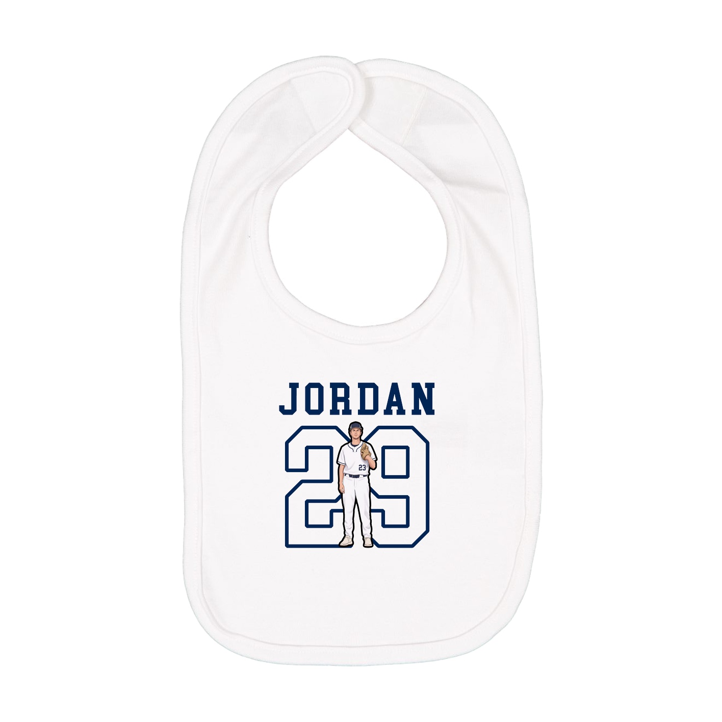 Infant Bib — Shirsey in White