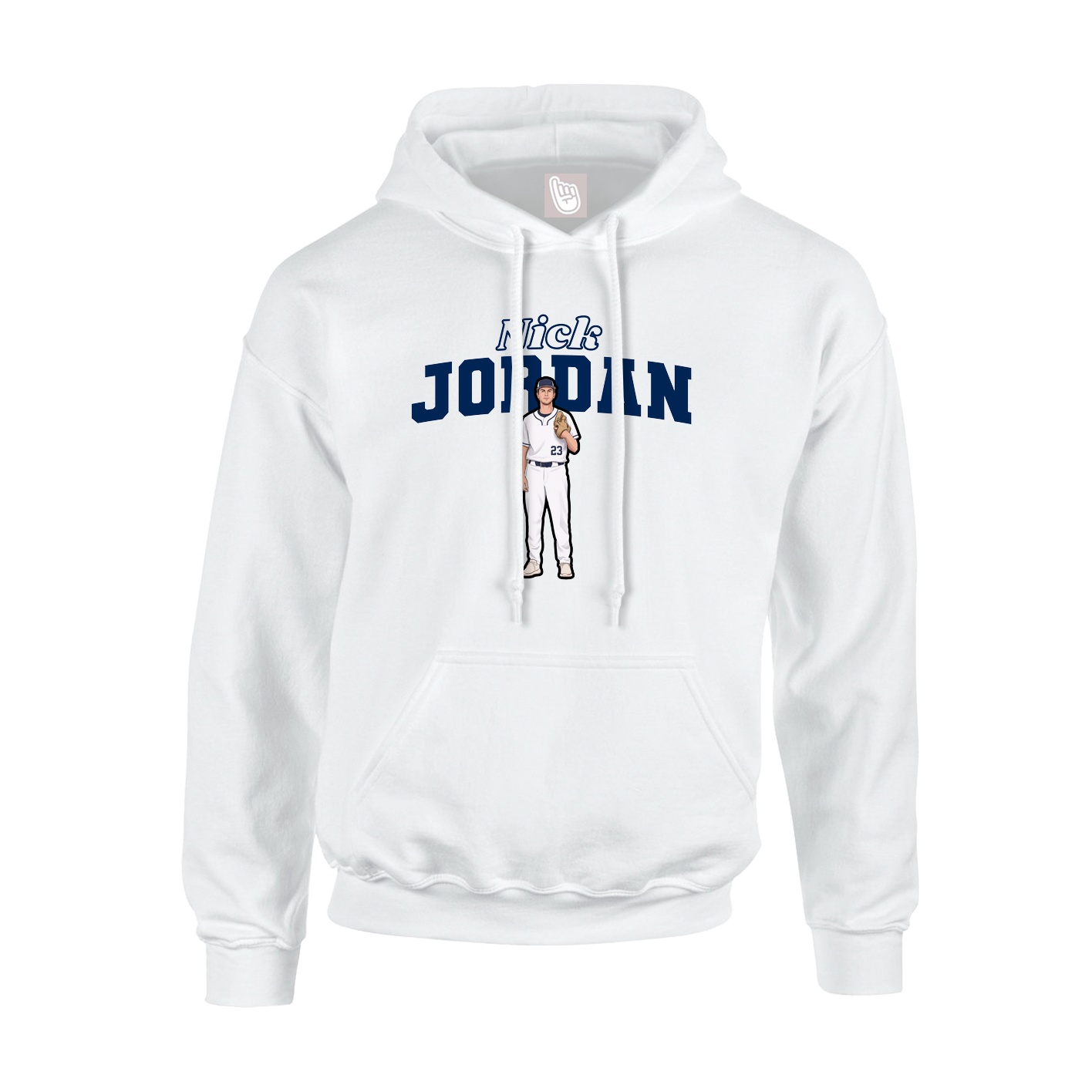 Hoodie — Name Arch in White