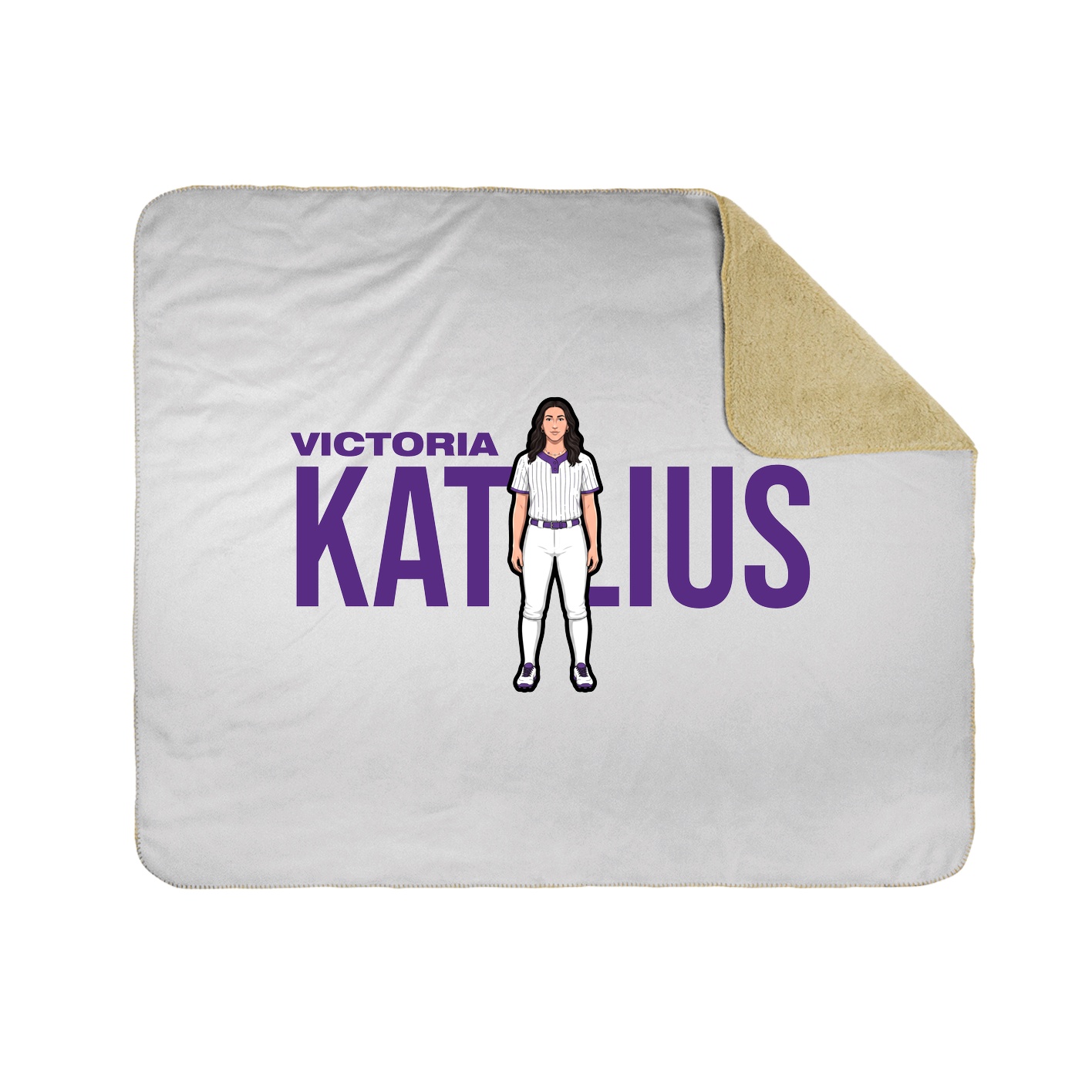 Throw Blanket — Player Name in White