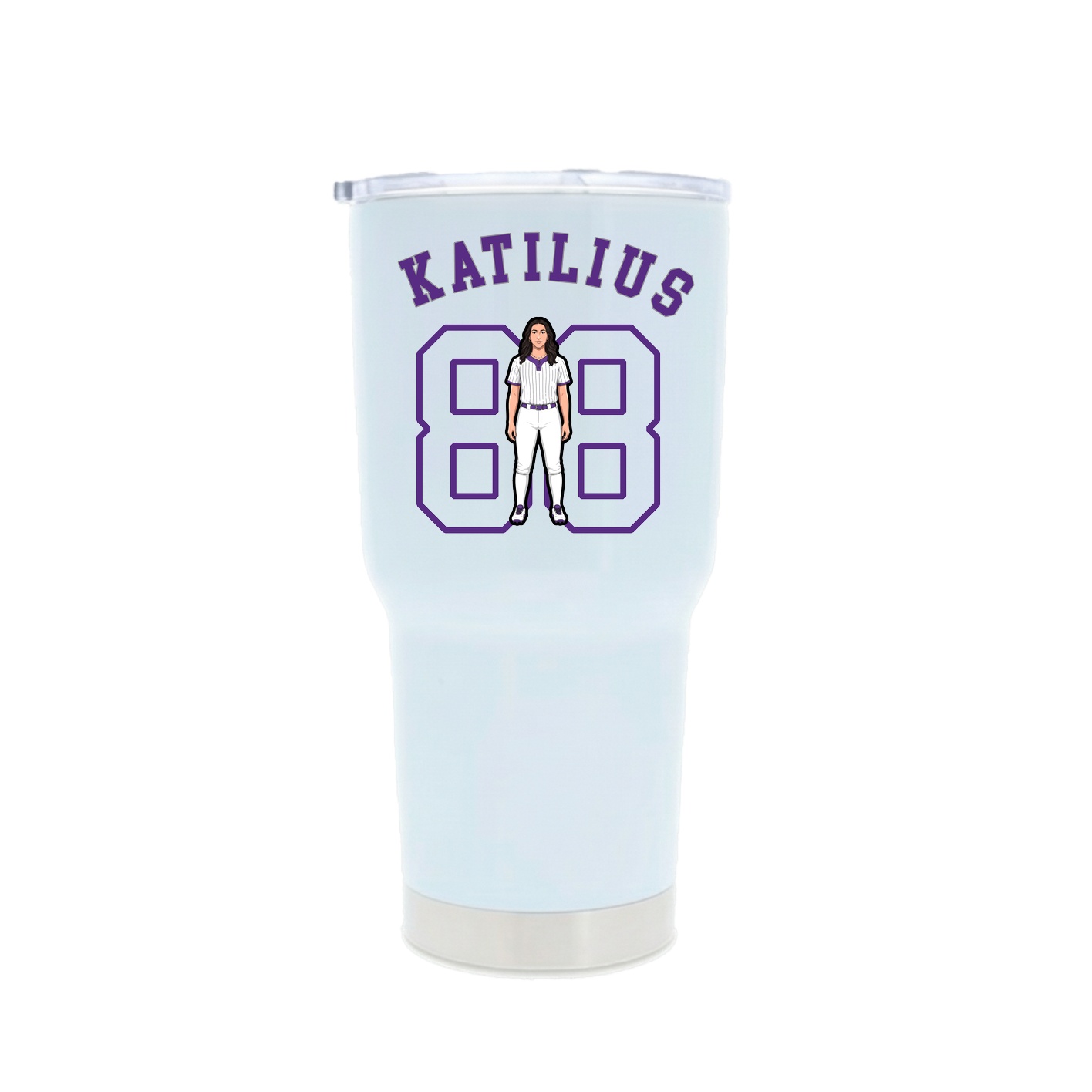 30oz Stainless Steel Tumbler — Shirsey Arch in White