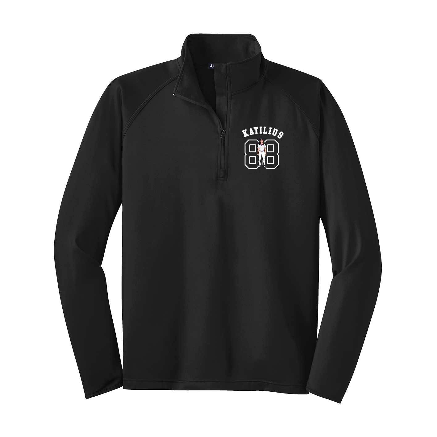 Q-Zip Pullover — Shirsey Arch in Black