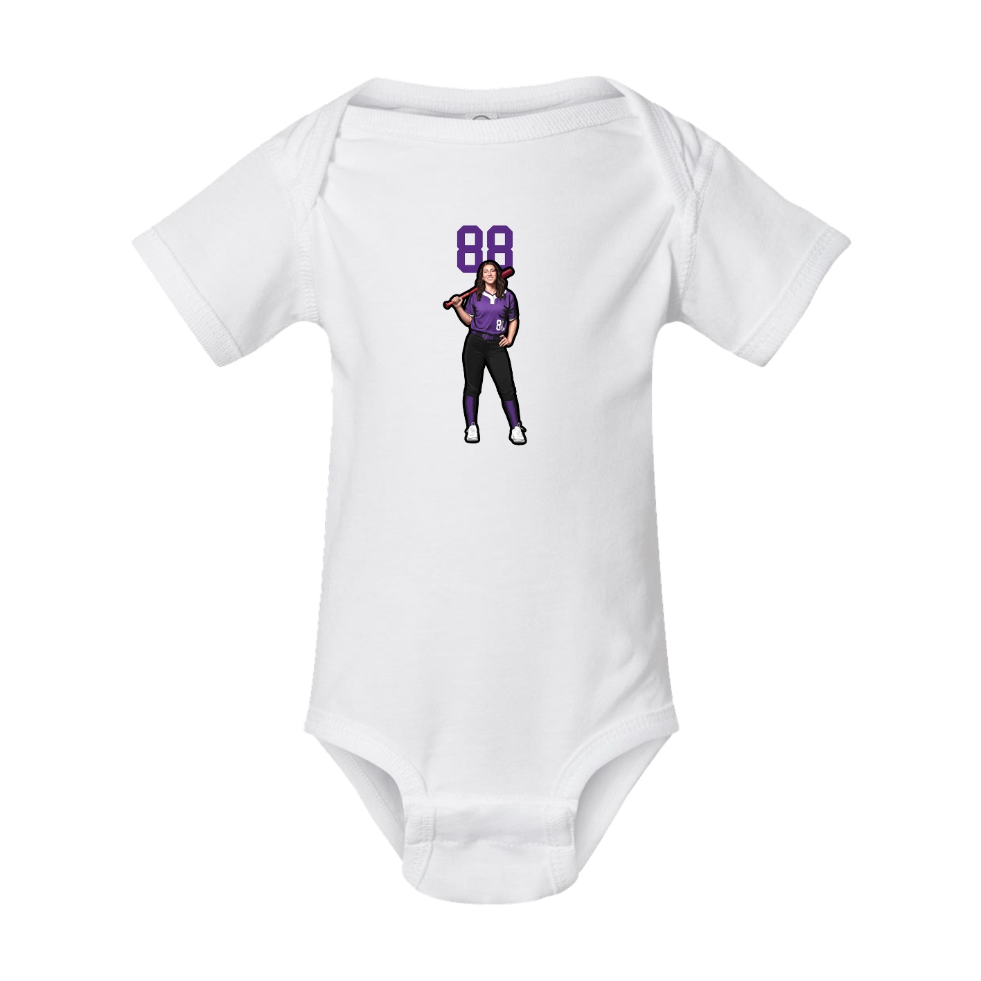 Baby Onesie — Number Top in White
