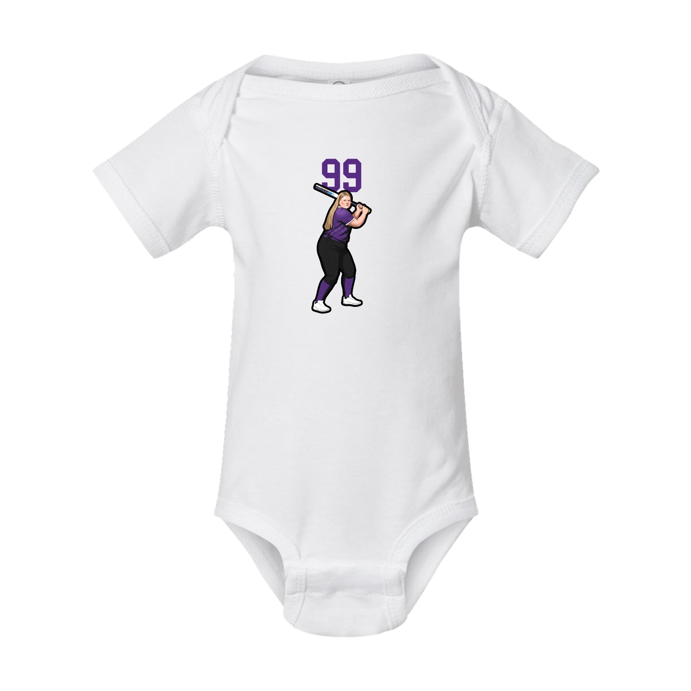 Baby Onesie — Number Top in White