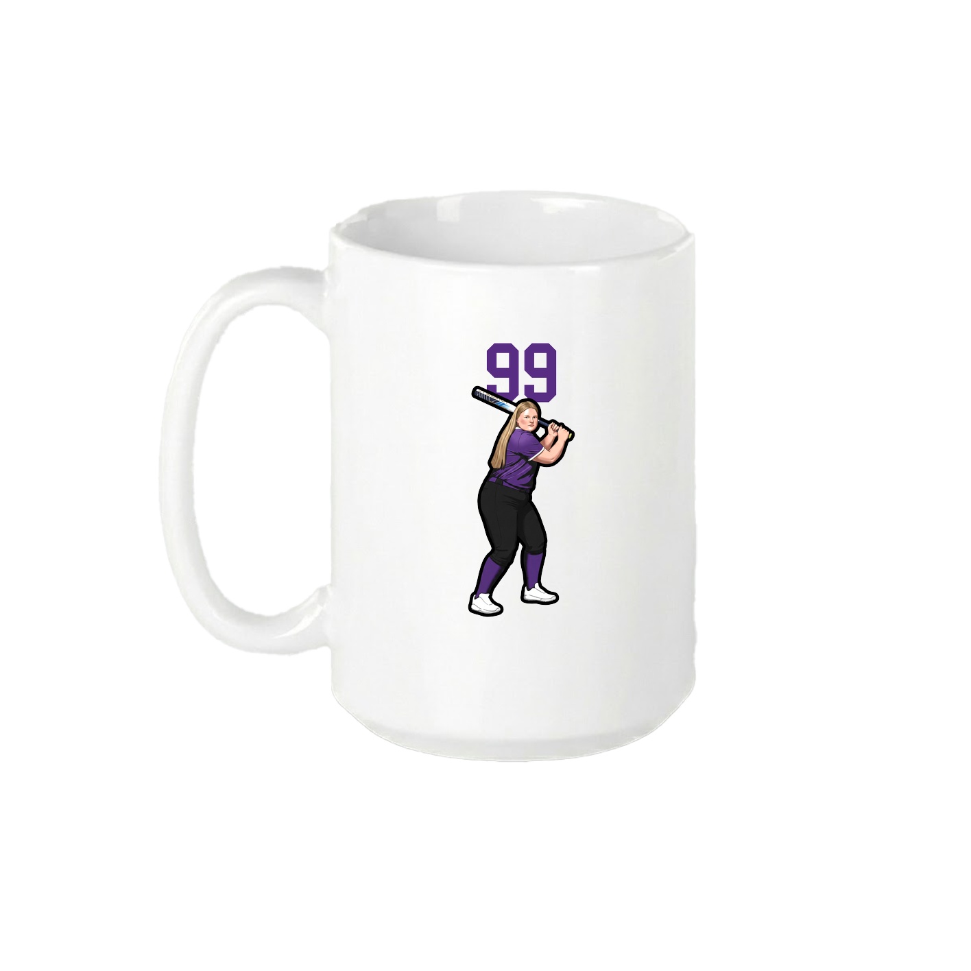 15oz Coffee Mug — Number Top in White