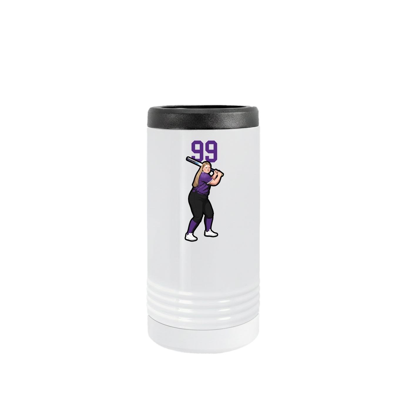 Slim Beverage Holder — Number Top in White