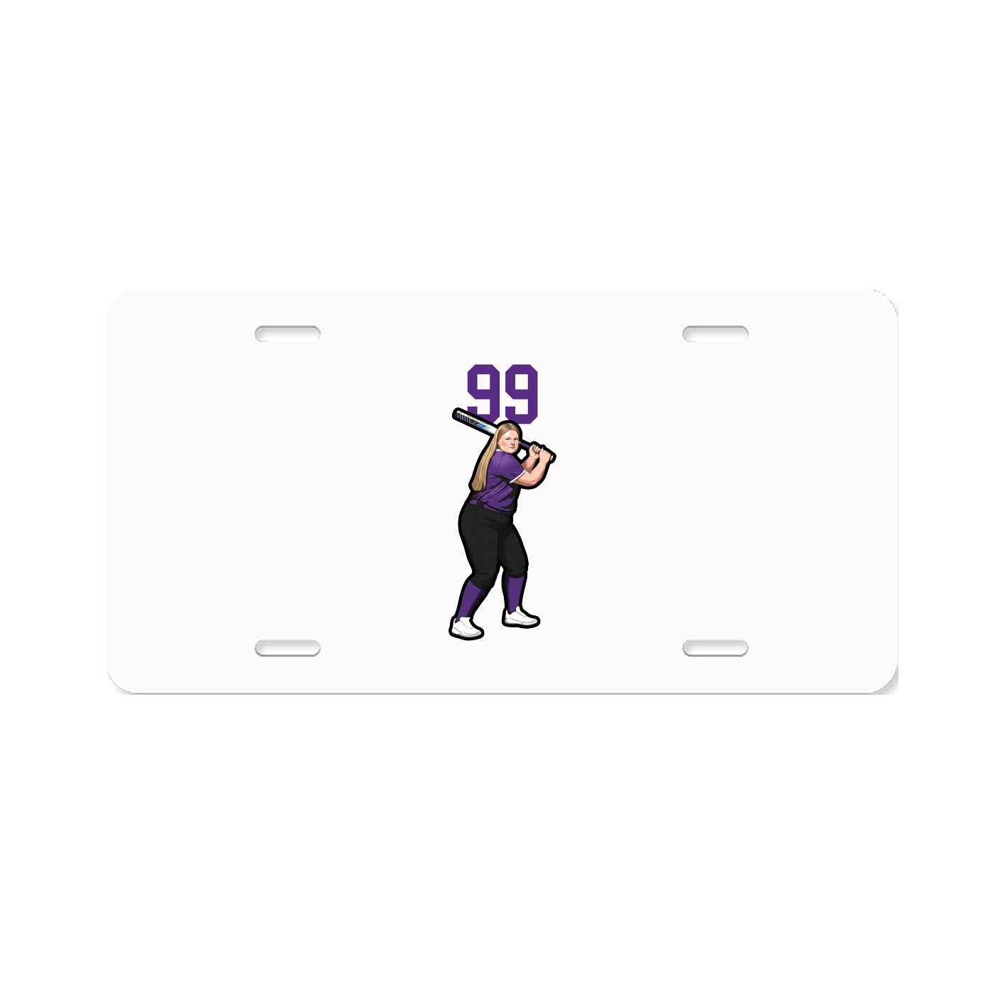 License Plate — Number Top in Classic