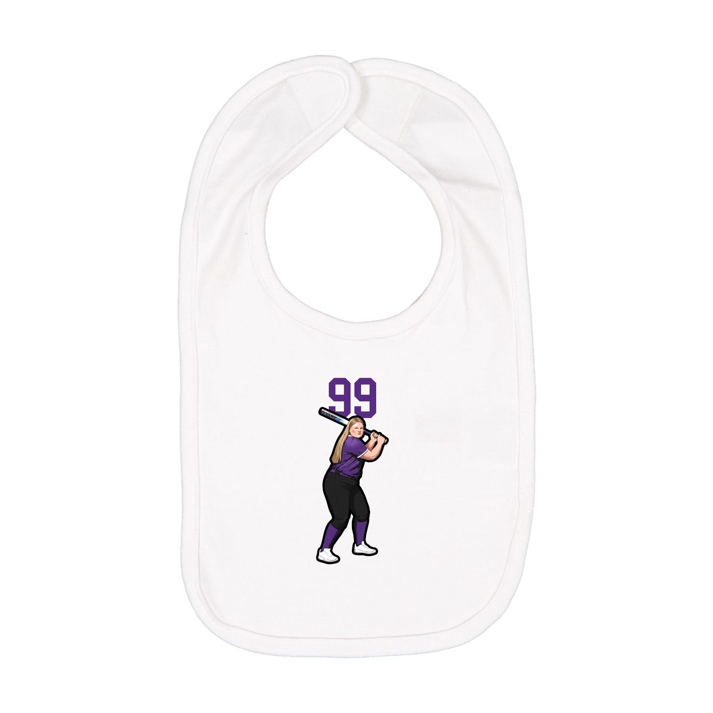 Infant Bib — Number Top in White