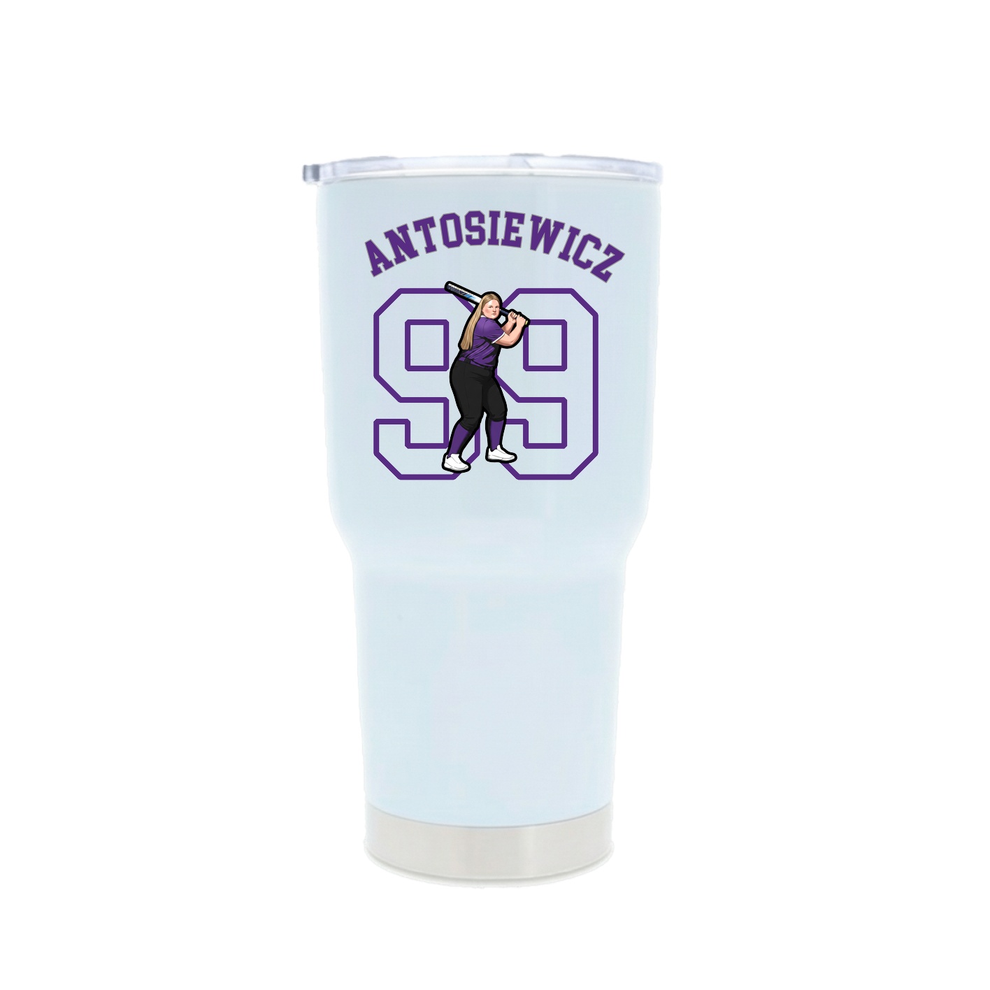 30oz Stainless Steel Tumbler — Shirsey Arch in White