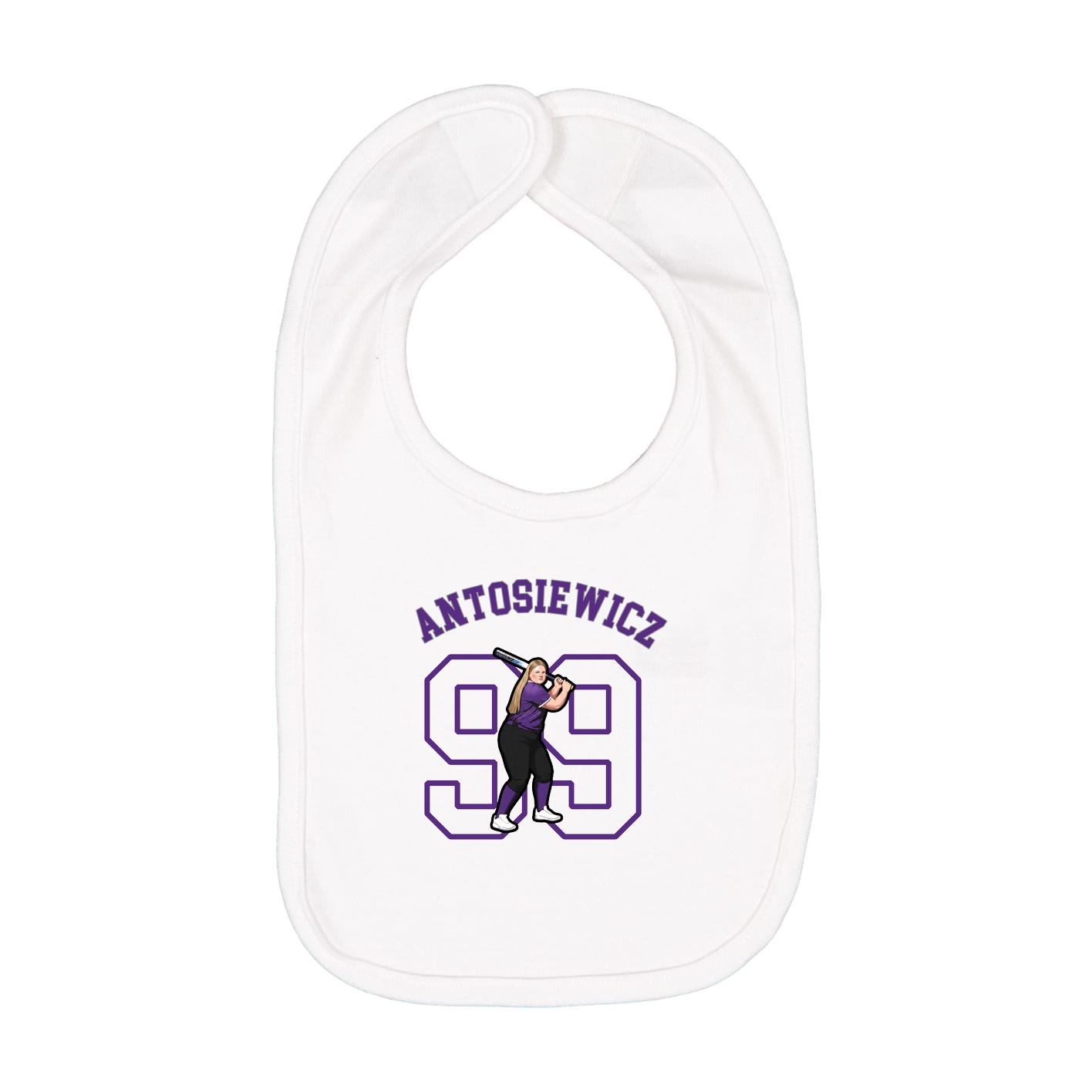 Infant Bib — Shirsey Arch in White