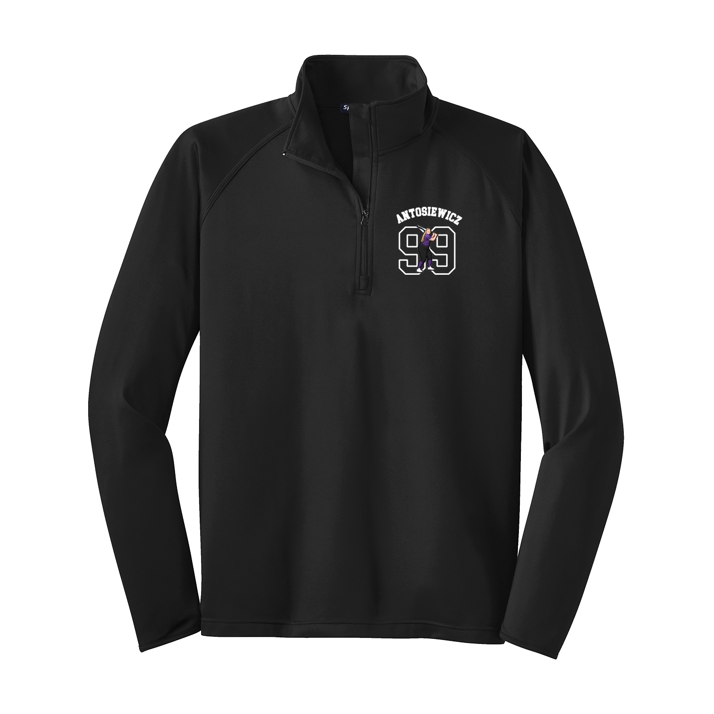 Q-Zip Pullover — Shirsey Arch in Black