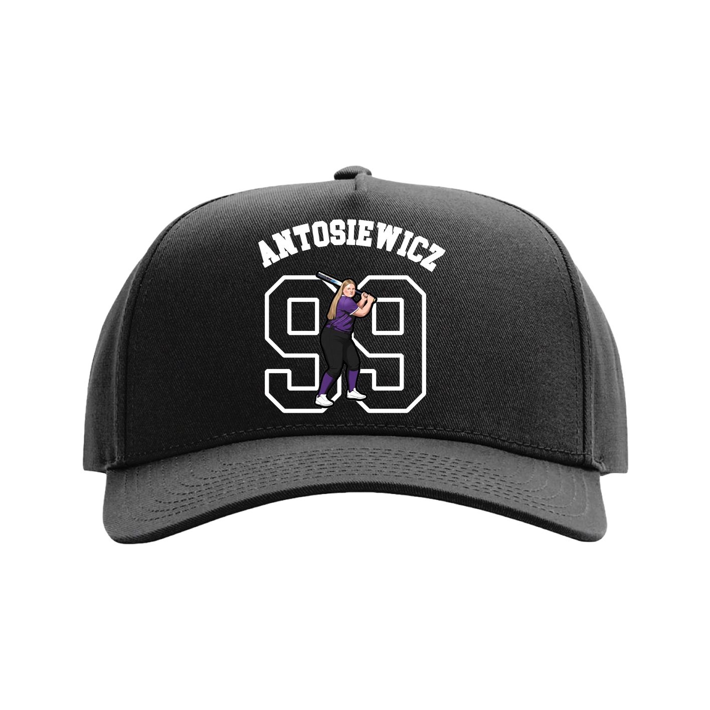 Full Fabric Five-Panel Champ Cap — Shirsey Arch in Black