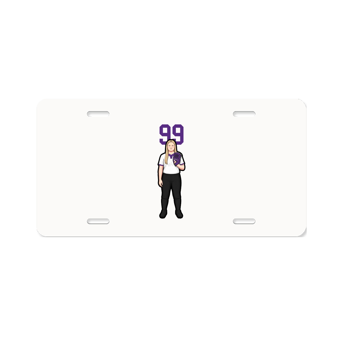 License Plate — Number Top in Classic