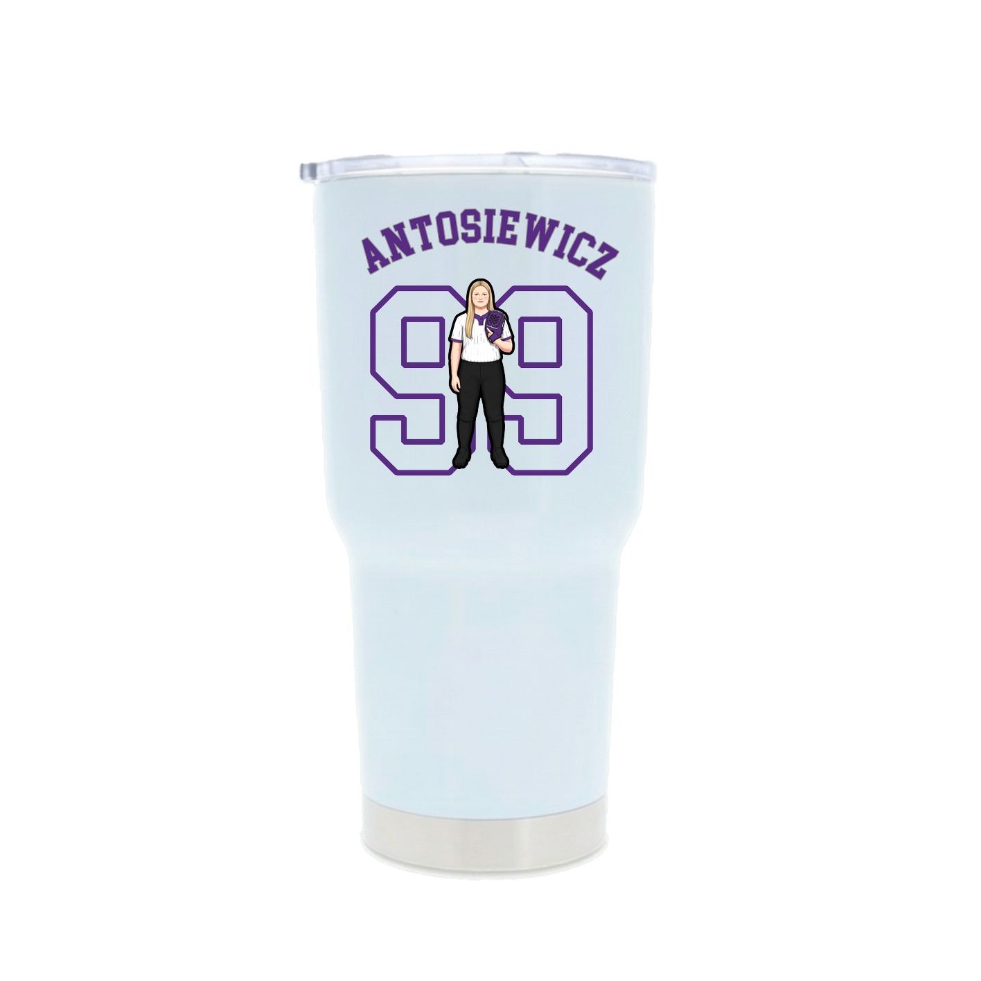 30oz Stainless Steel Tumbler — Shirsey Arch in White