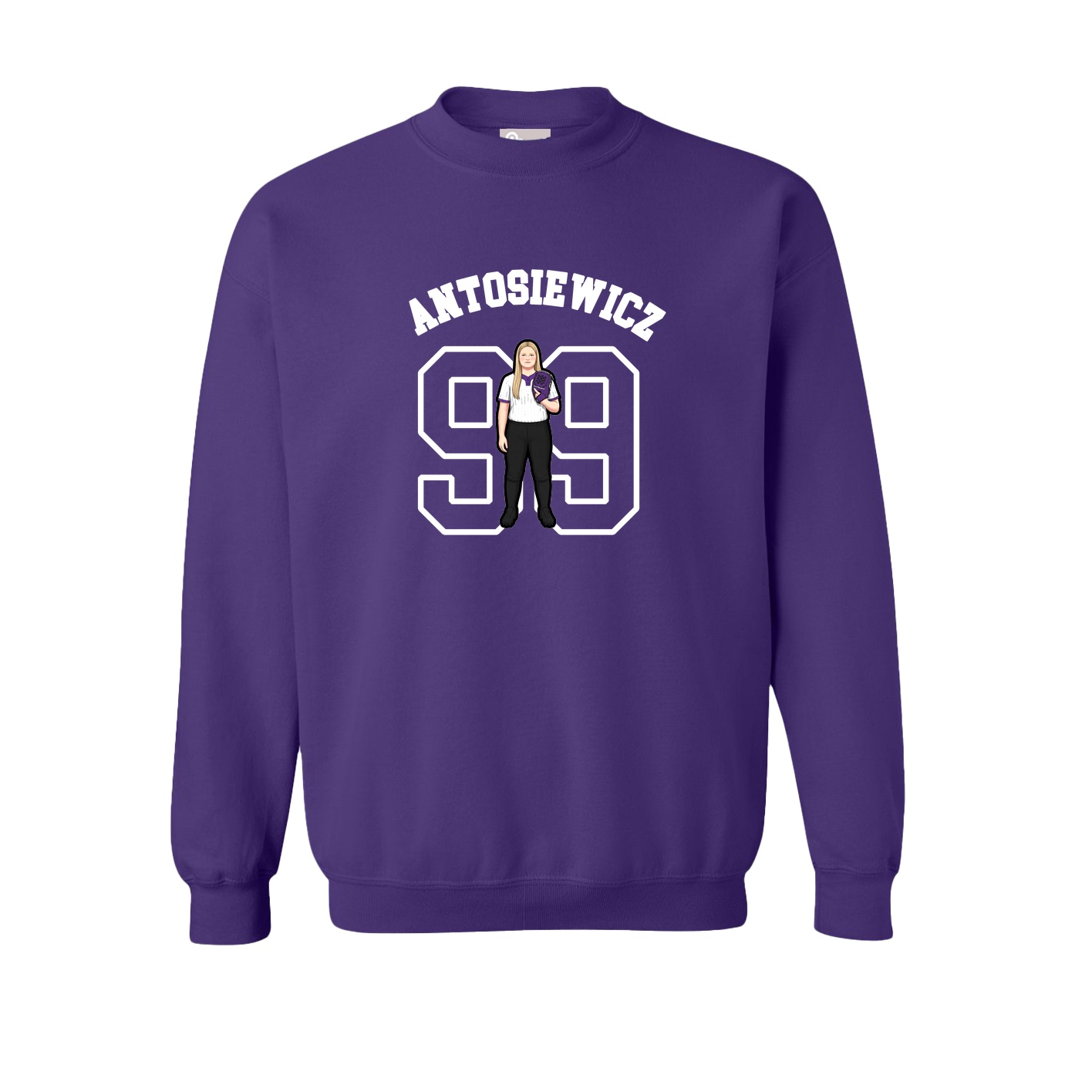 Fleece Crew — Shirsey Arch in Purple