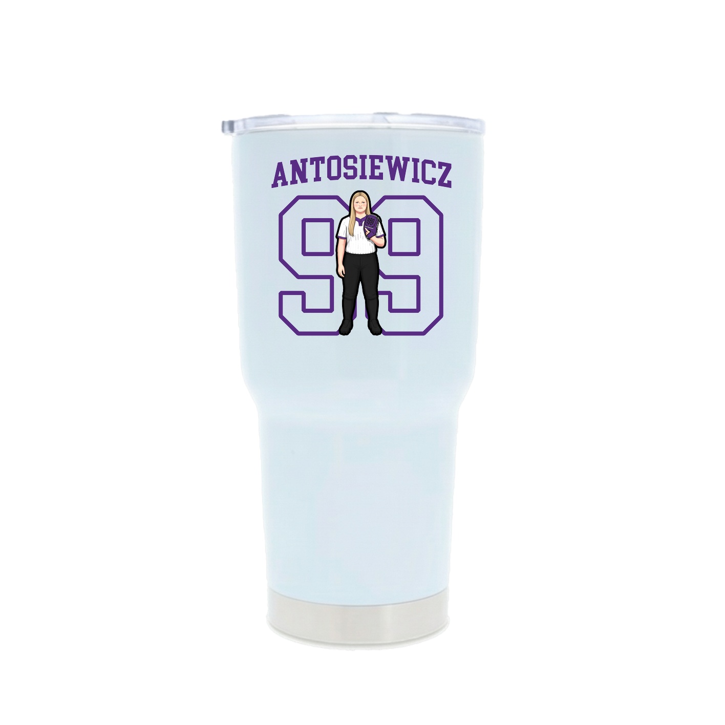 30oz Stainless Steel Tumbler — Shirsey in White