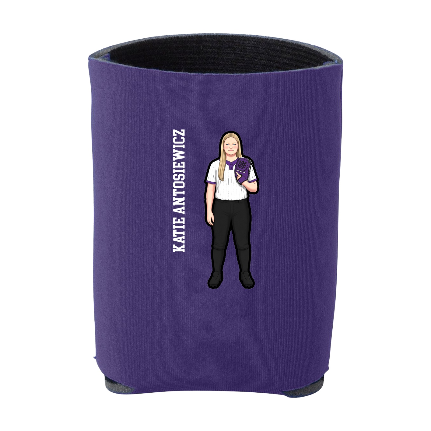 Can Holder — Name Vertical in Purple