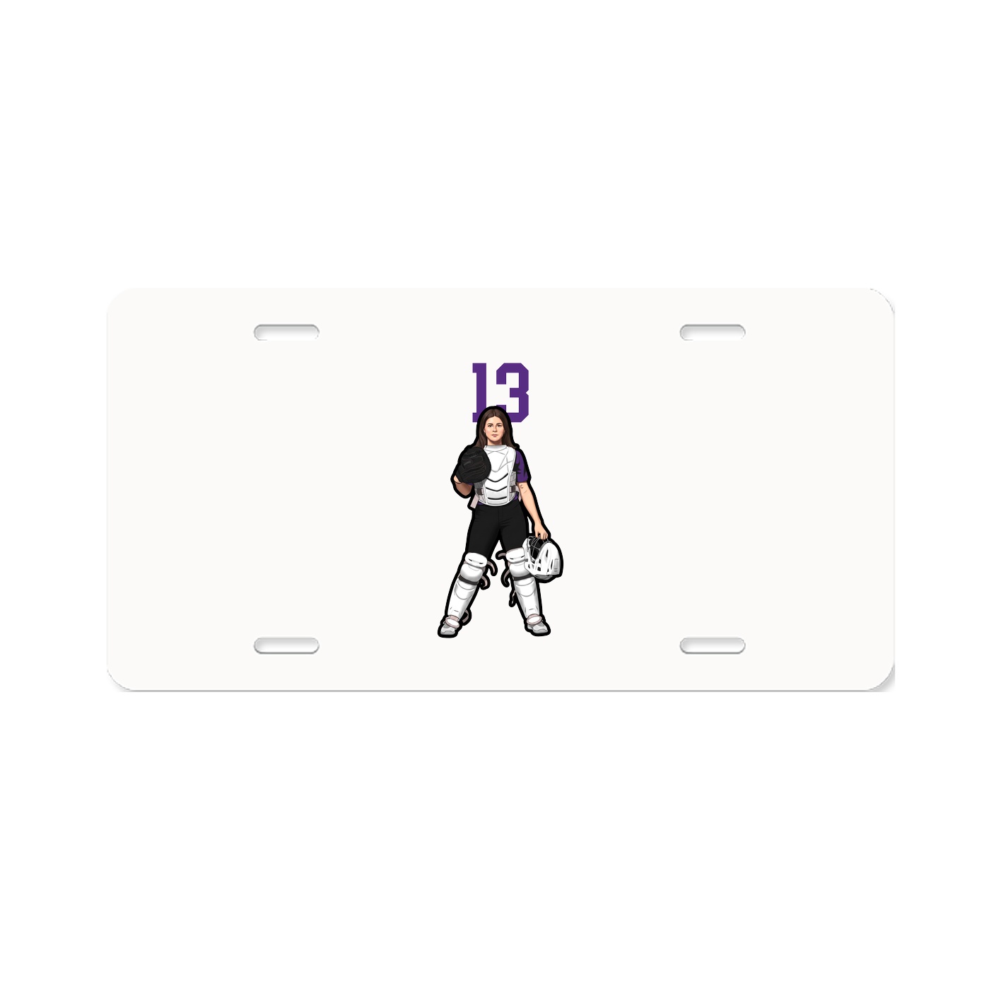 License Plate — Number Top in Classic