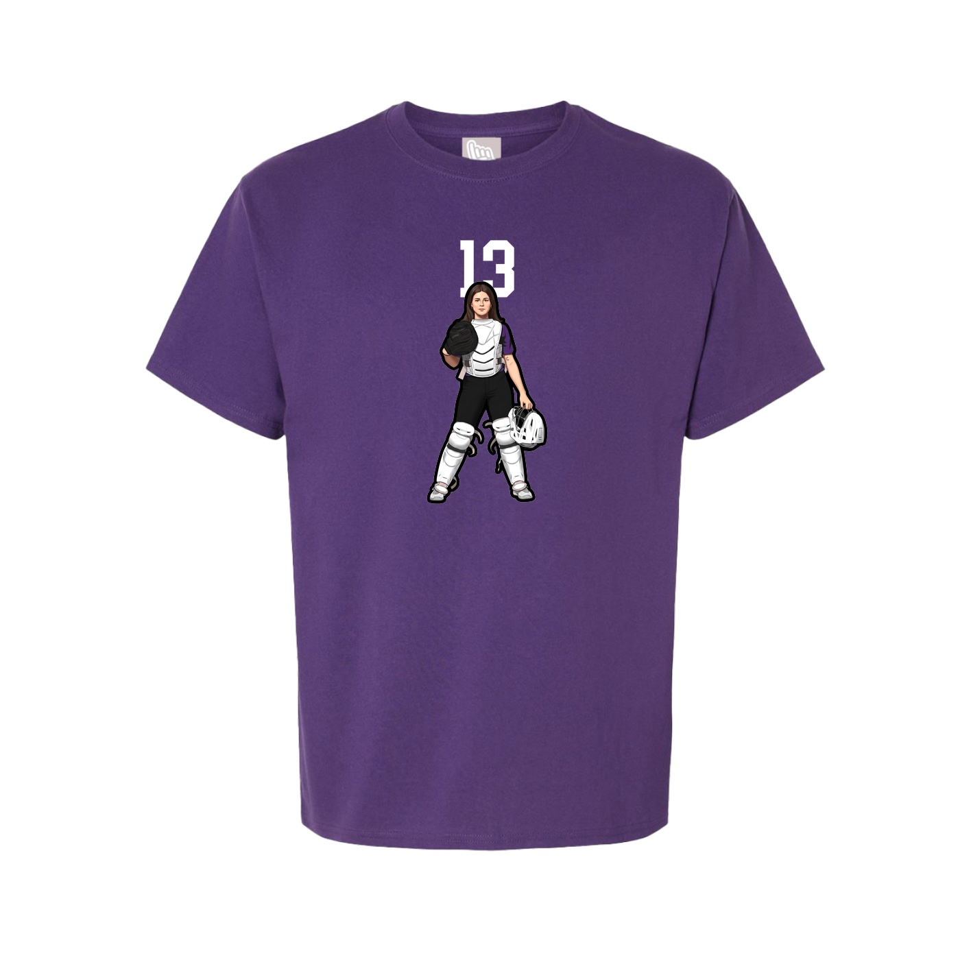 Youth Tee — Number Top in Purple