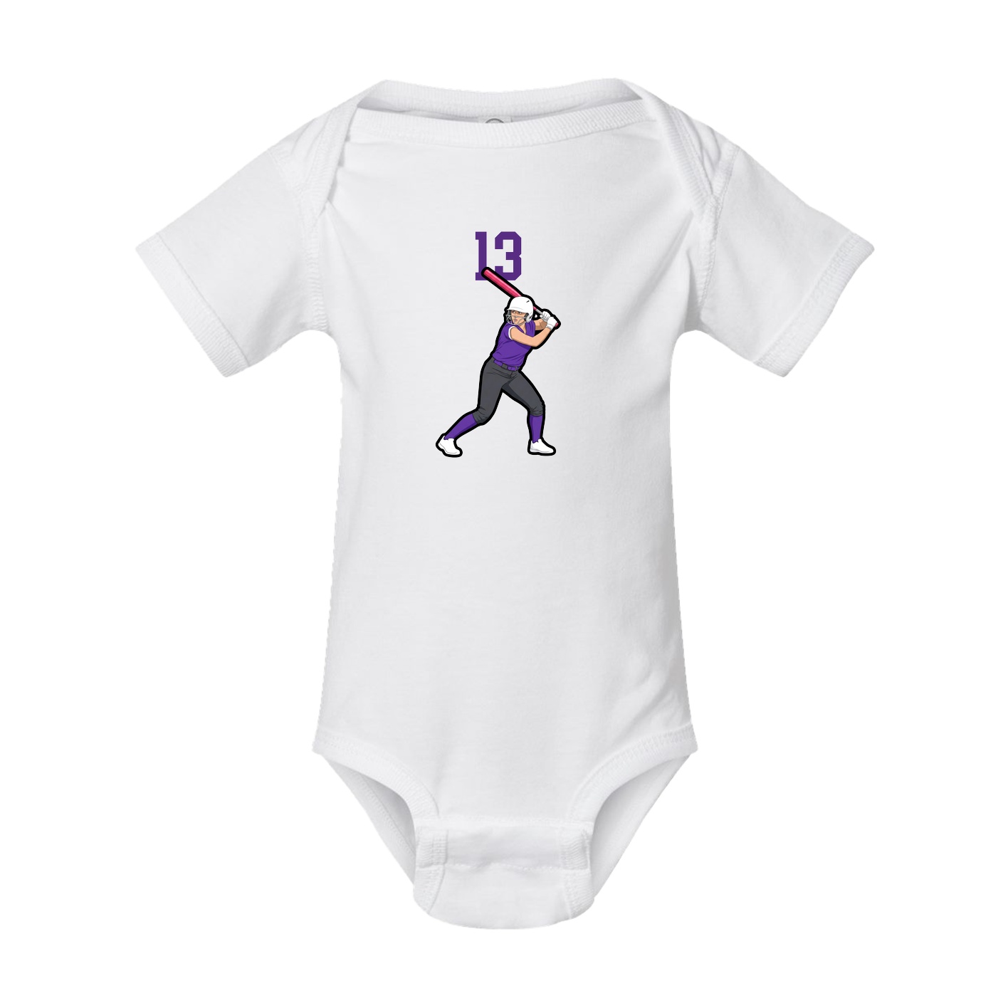 Baby Onesie — Number Top in White