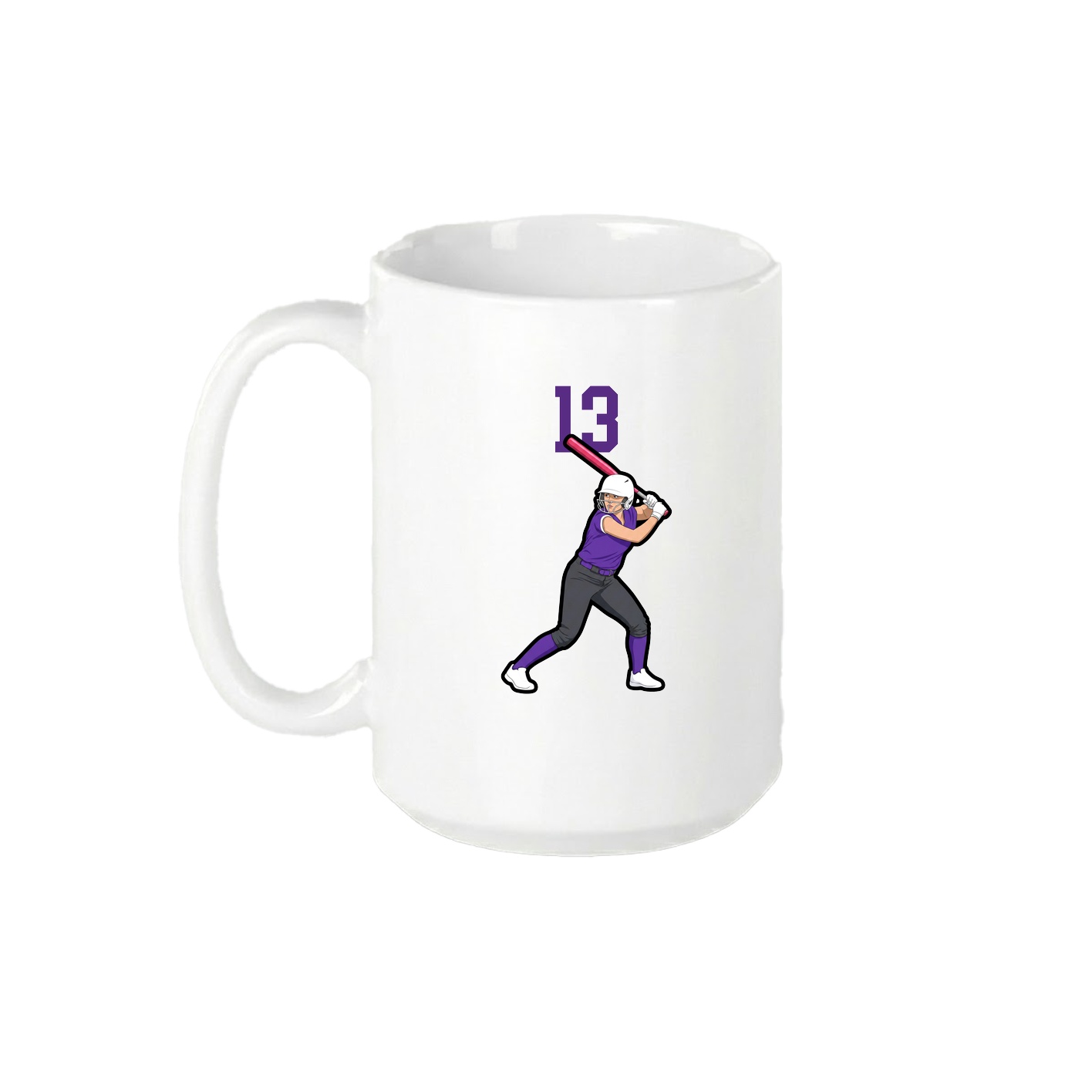 15oz Coffee Mug — Number Top in White