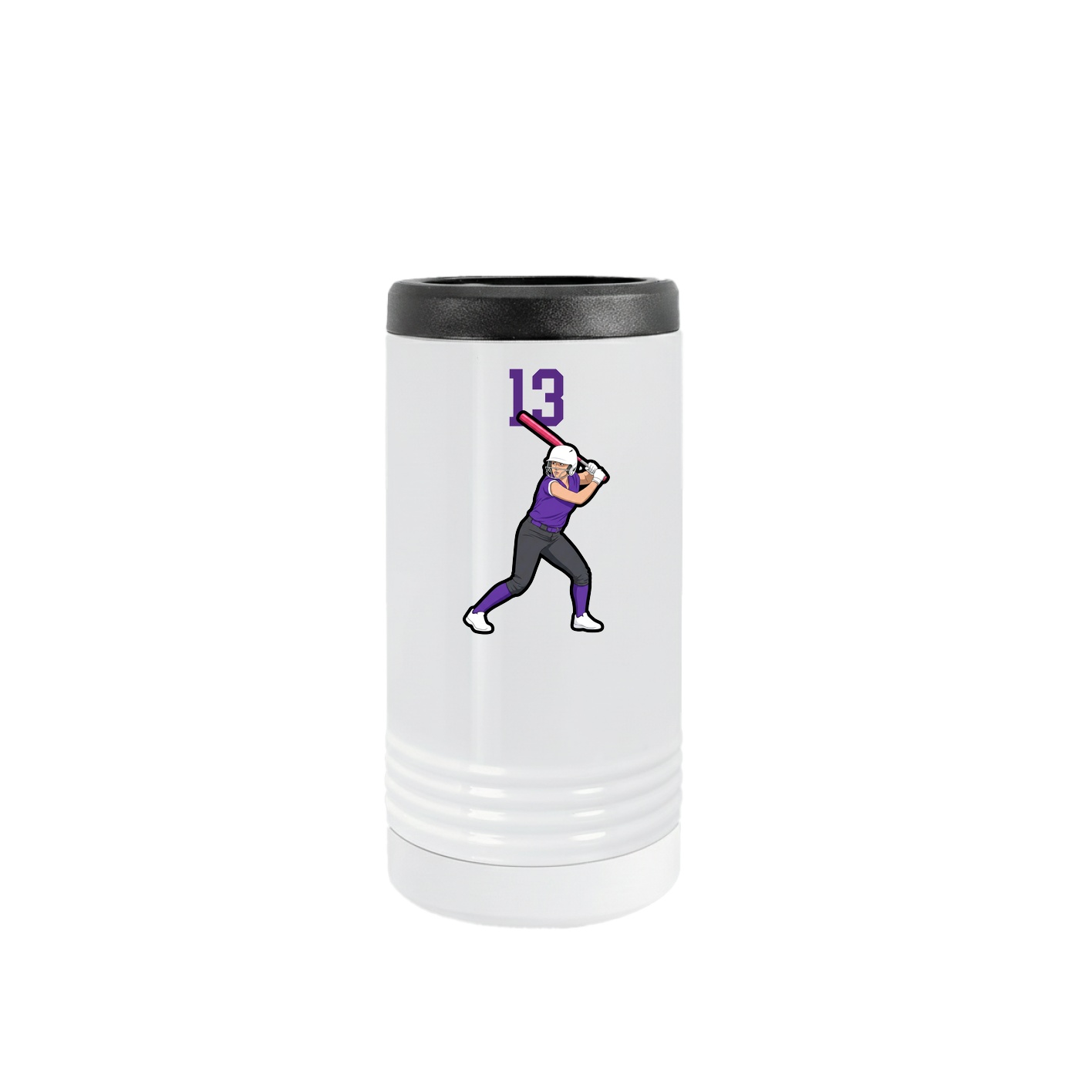Slim Beverage Holder — Number Top in White