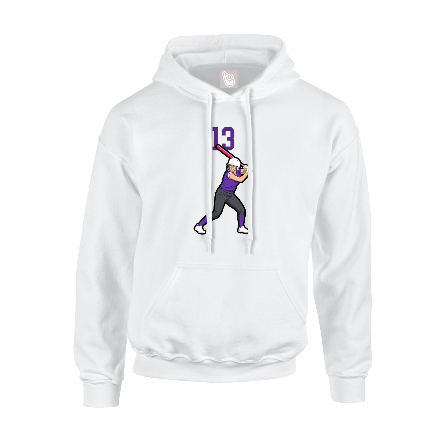 Hoodie — Number Top in White