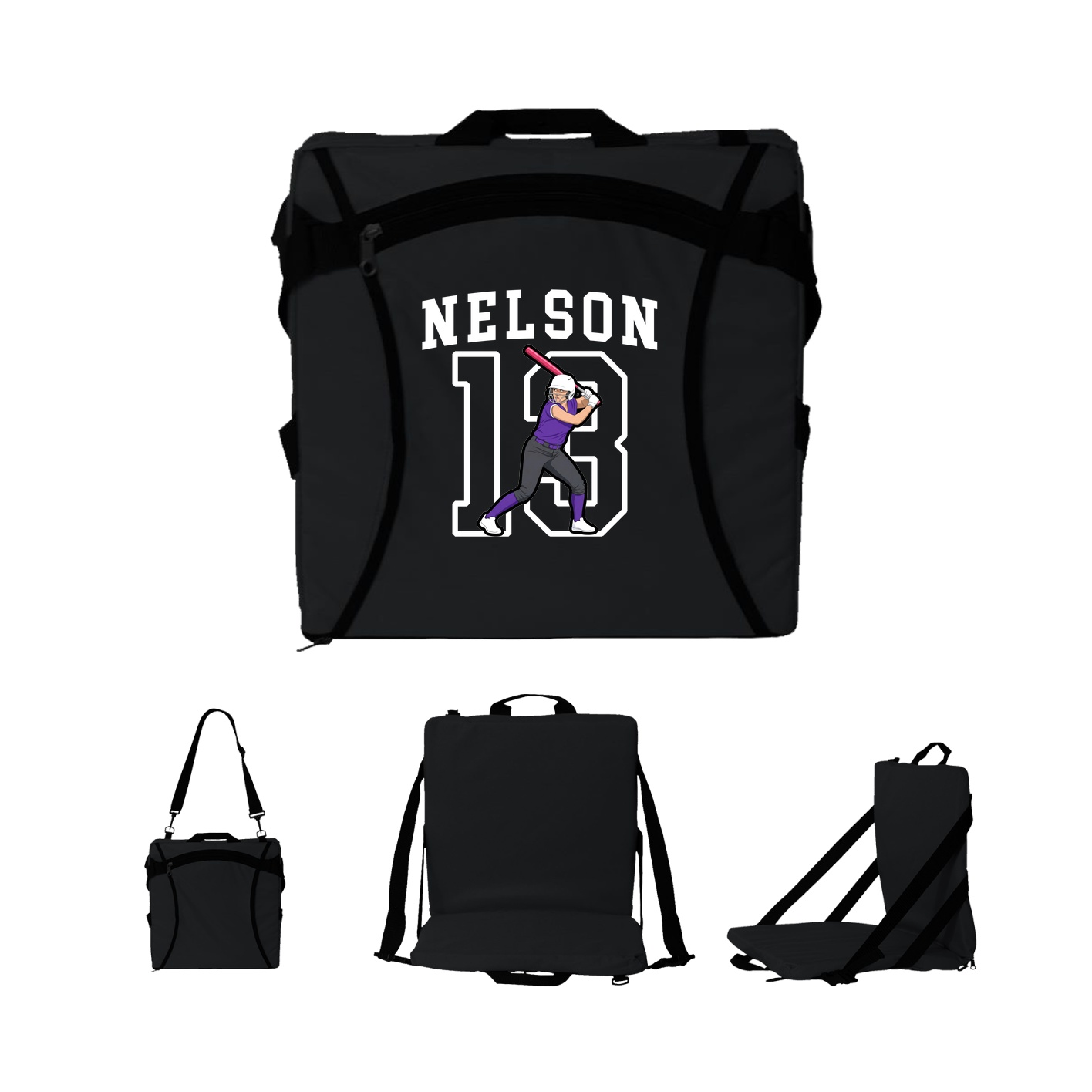 Folding Stadium Seat — Shirsey in Black