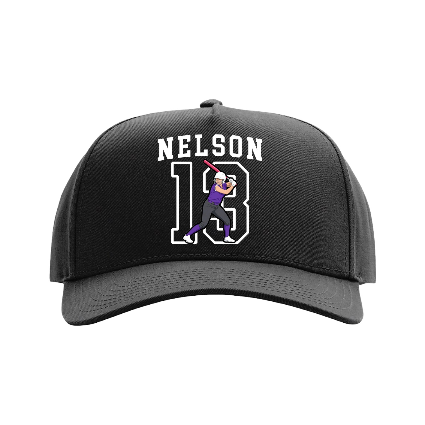 Full Fabric Five-Panel Champ Cap — Shirsey in Black
