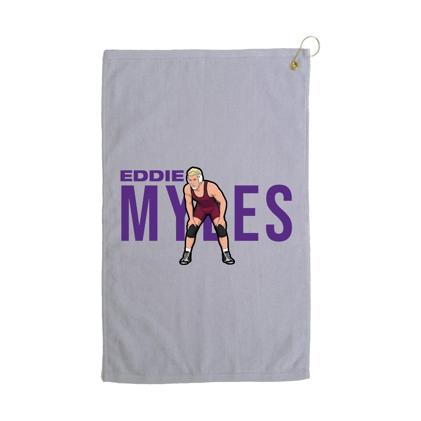 Golf Towel — Player Name in Grey