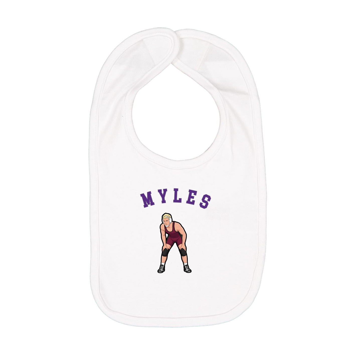 Infant Bib — Shirsey Arch in White