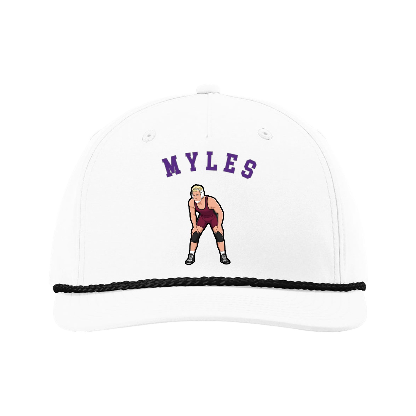 Five-Panel Classic Rope Cap — Shirsey Arch in White