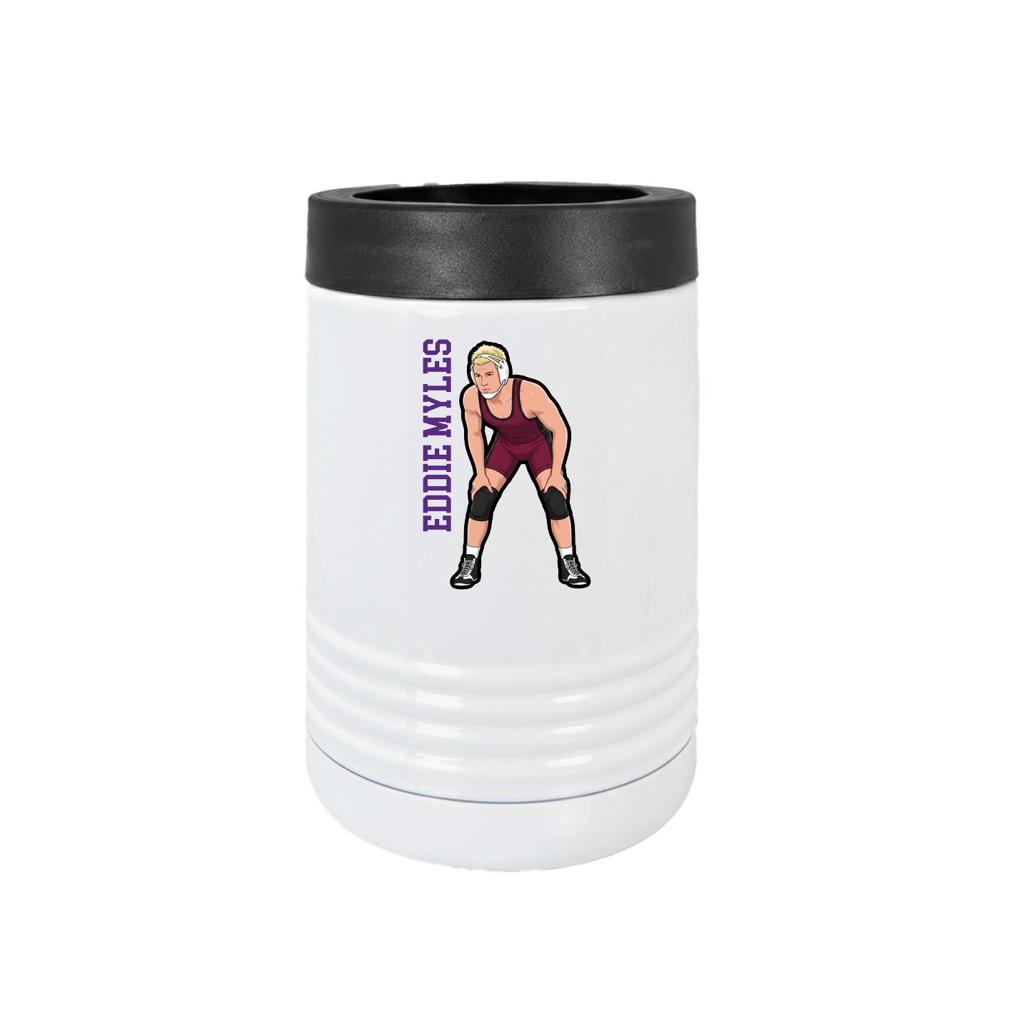 Beverage Holder — Name Vertical in White