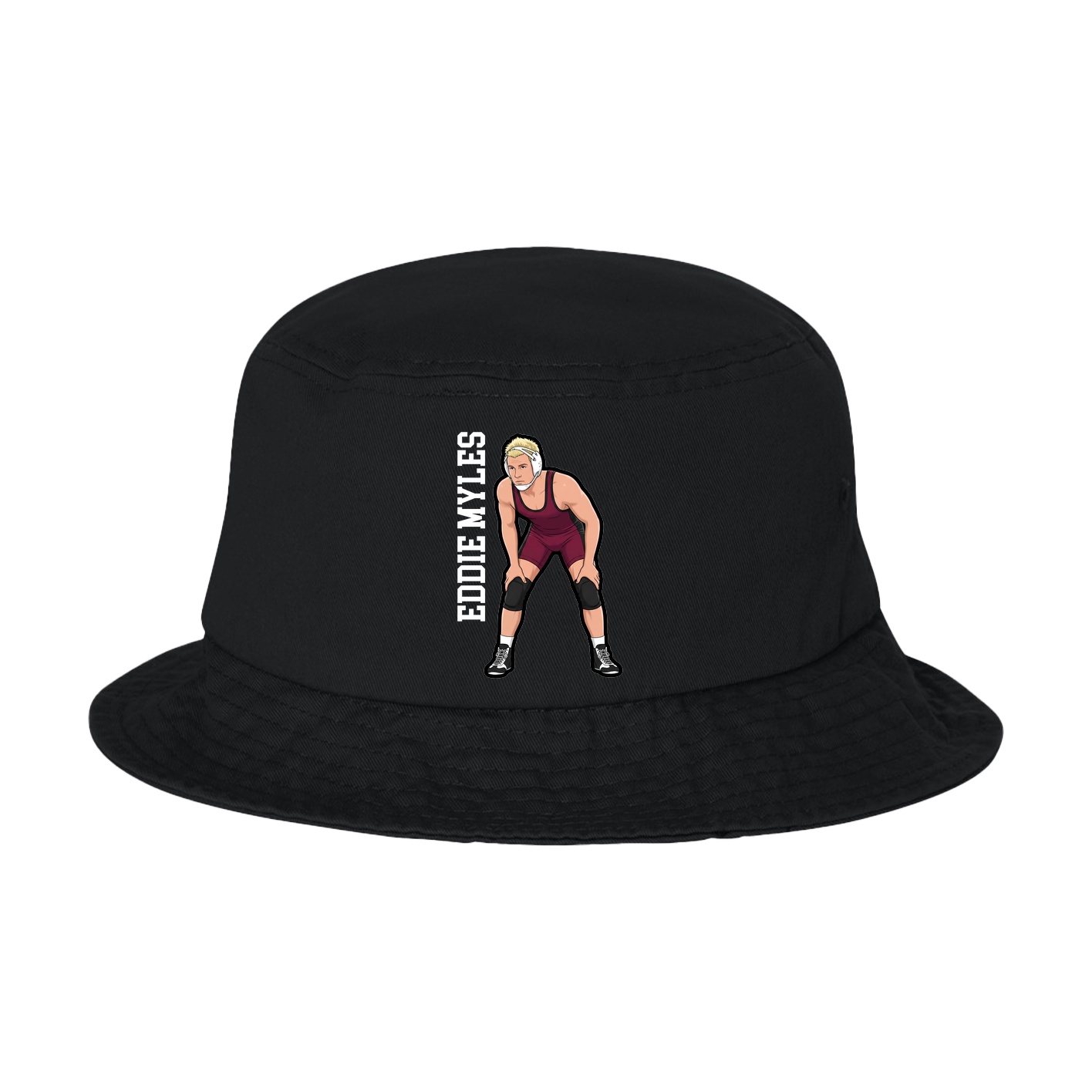 Bucket Cap — Name Vertical in Black