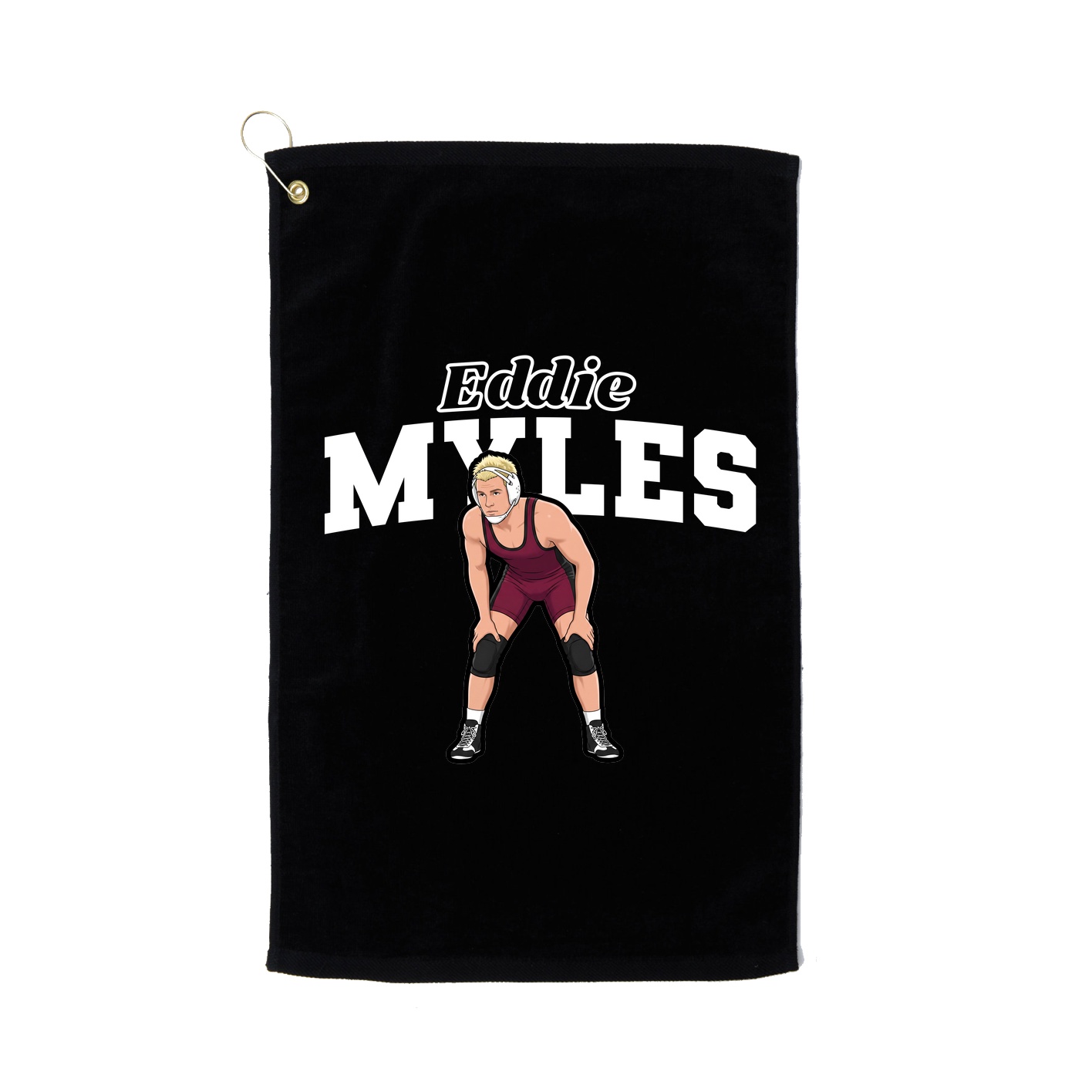Golf Towel — Name Arch in Black